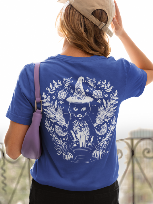 Witchy Black Cat Moon Candle Magic T-Shirt