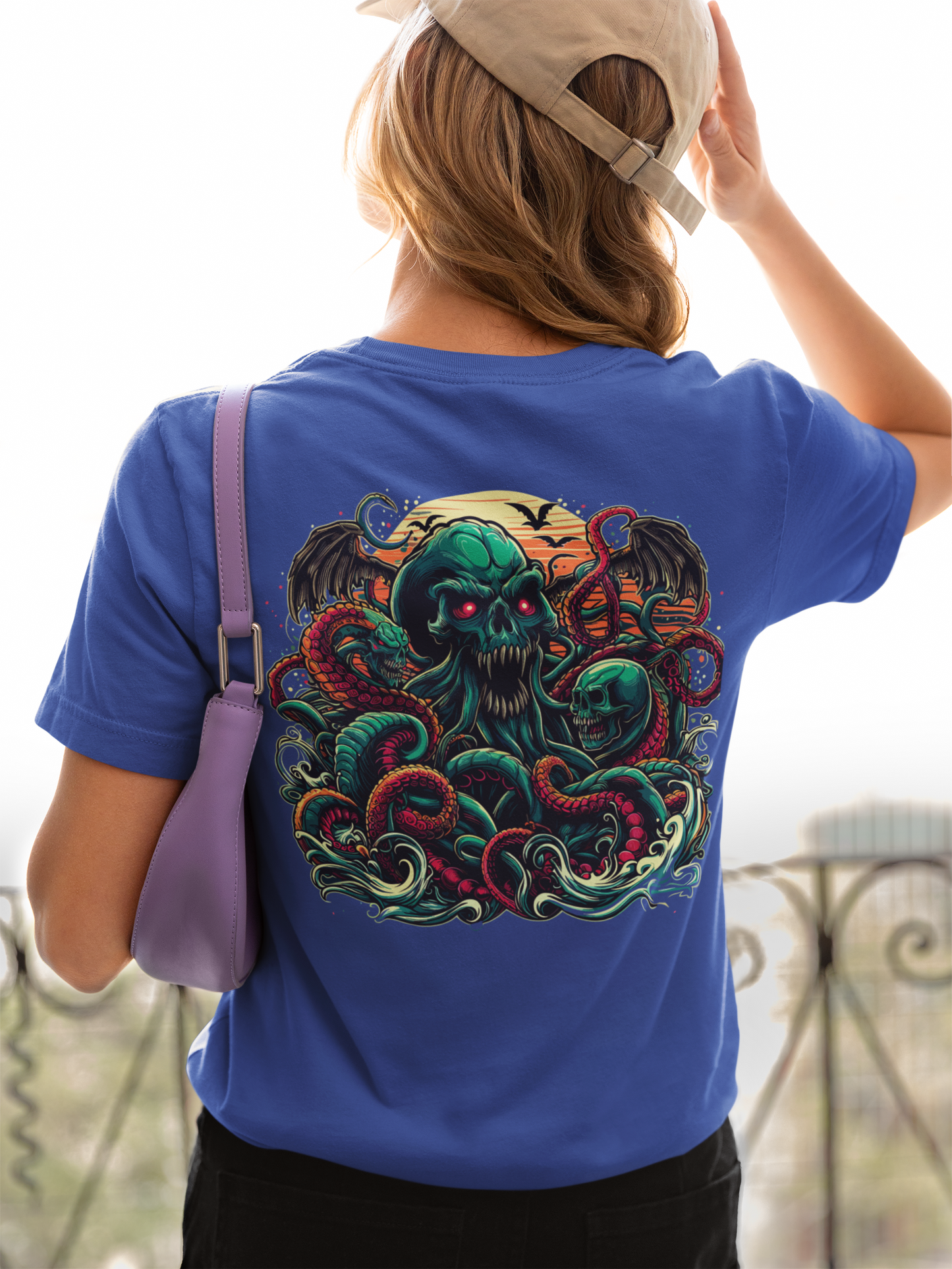 Cosmic Zombies vs Deep Sea Cthulhu Horror T-Shirt