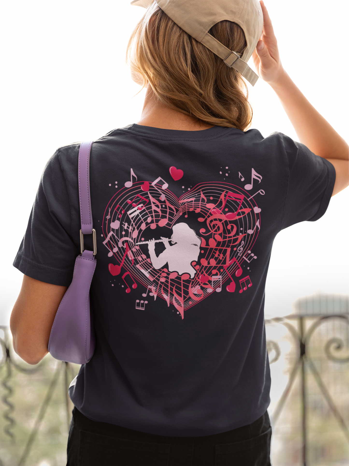Heartbeat of the Flute Music Love T-Shirt