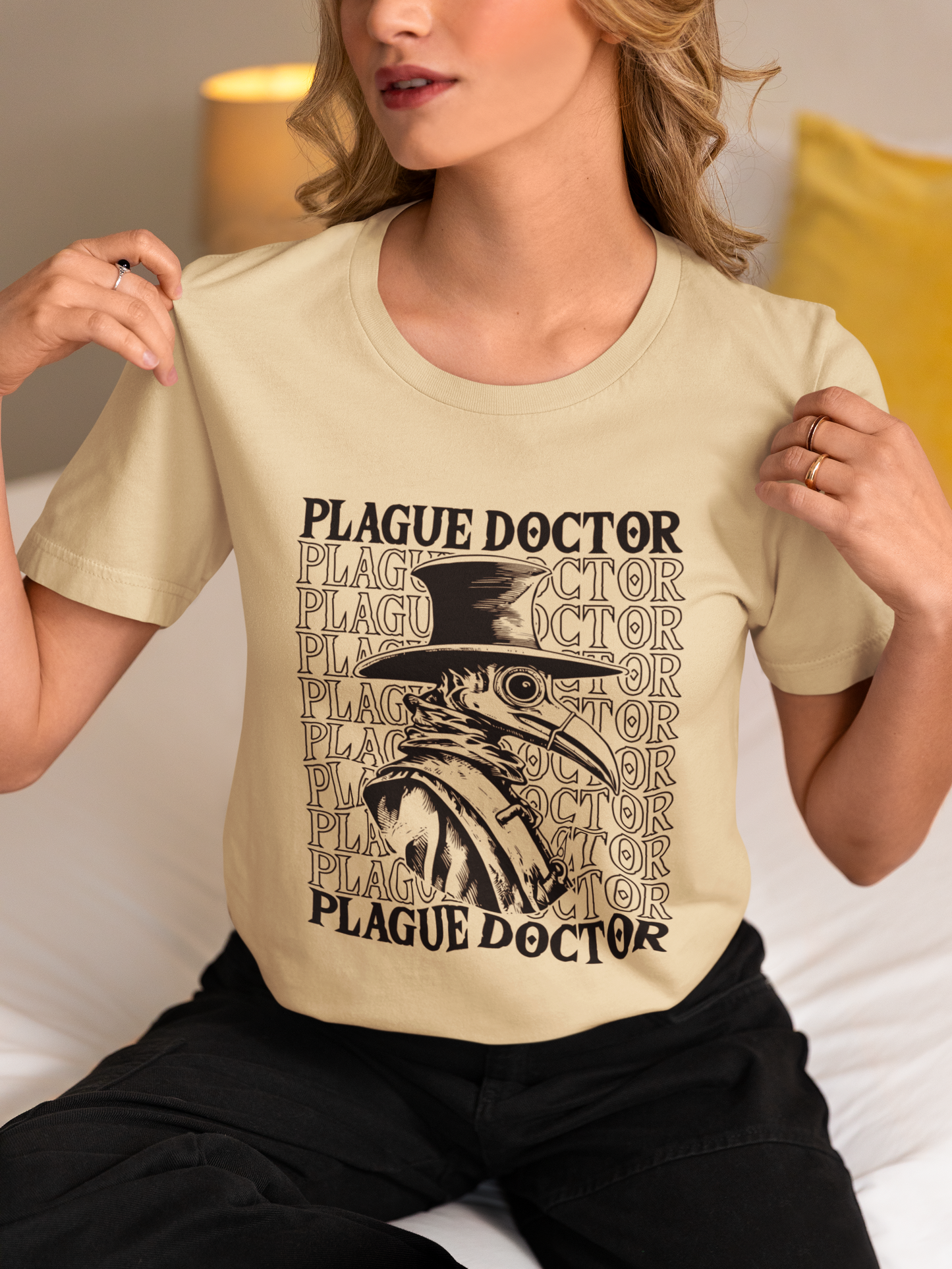Plague Doctor Beaked Mask Rats Horror T-Shirt