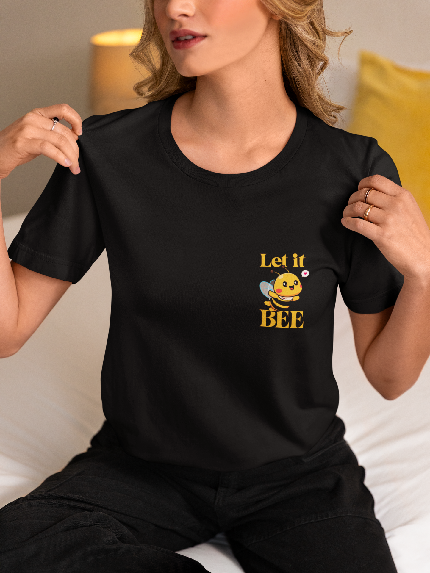 Let It Bee Happy Flying Bee T-Shirt