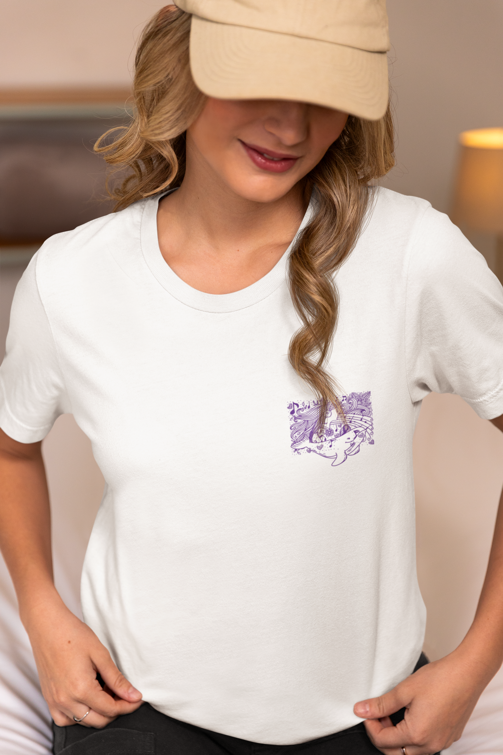 Gentle Rain, Powerful Waves, Soulful Whale Song Piano T-Shirt