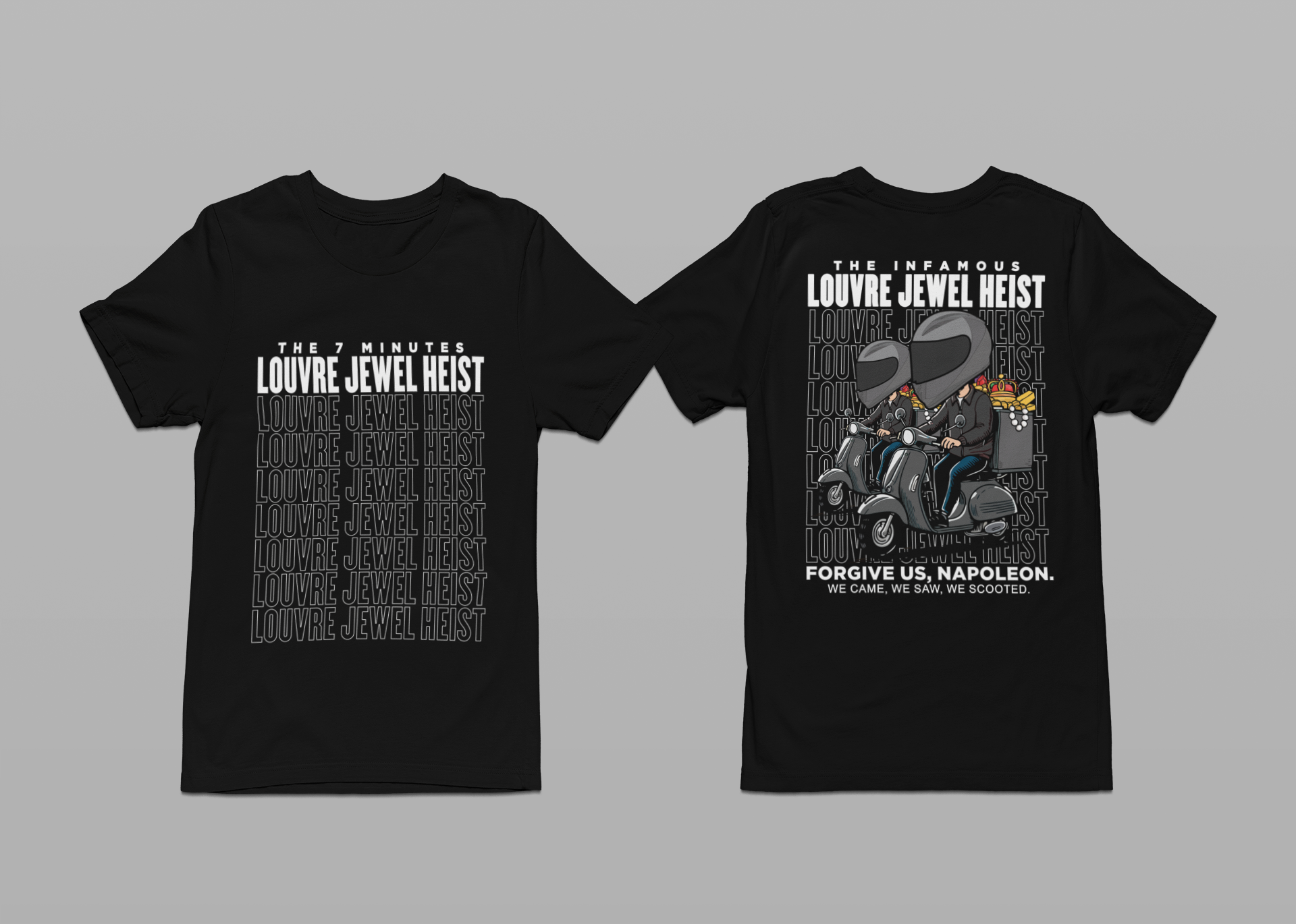 The 7 Minutes Louvre Jewel Heist – Napoleon’s Paris Getaway Tee
