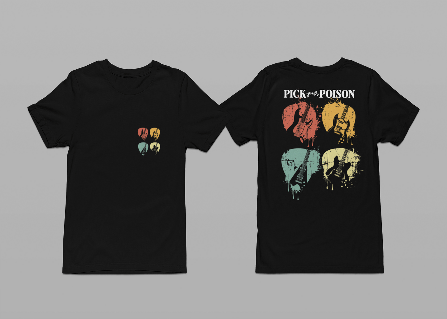 Pick Your Poison – Guitar and Pick Rock T-Shirt