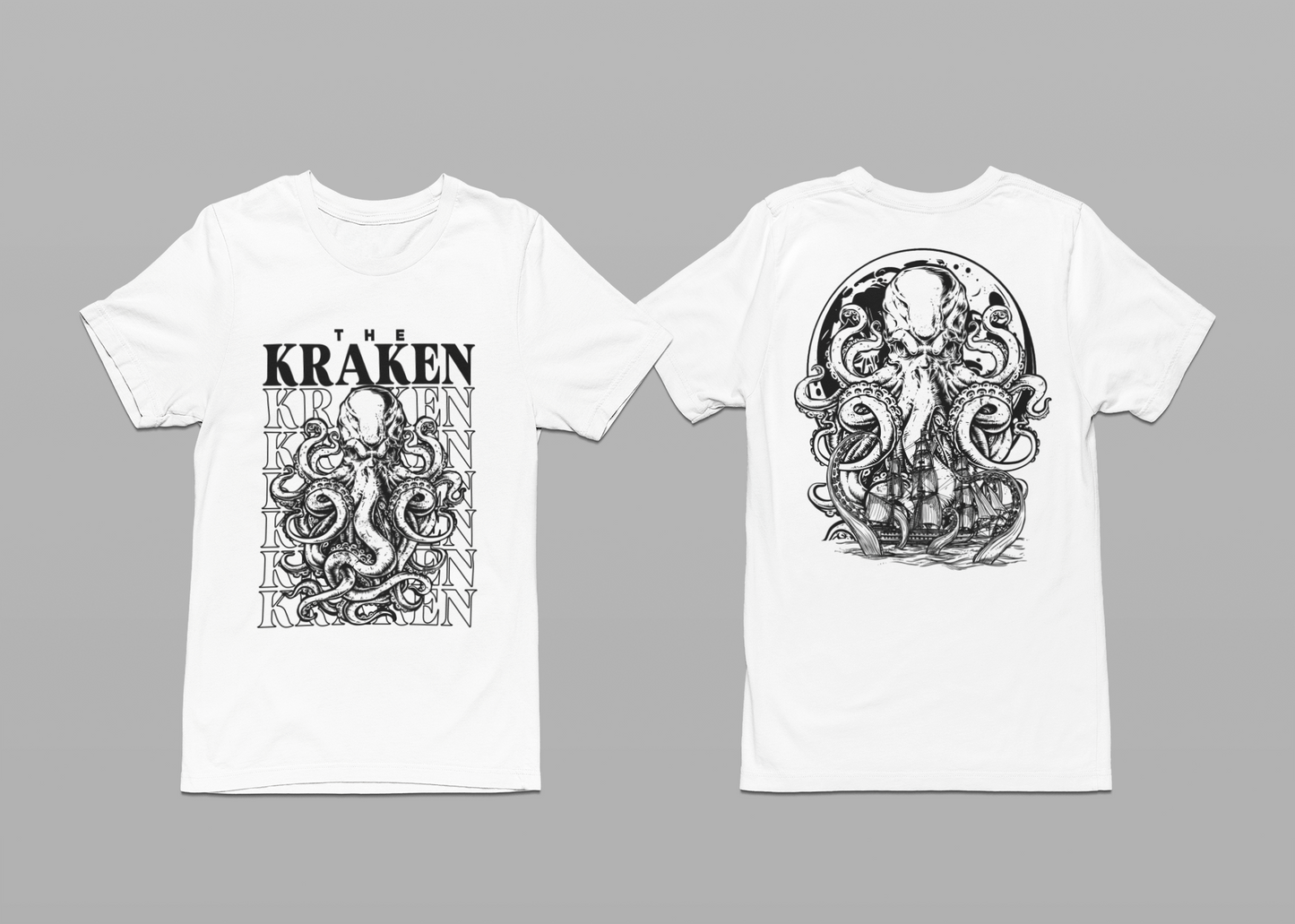 The Kraken Sea Monster Ship Attack T-Shirt