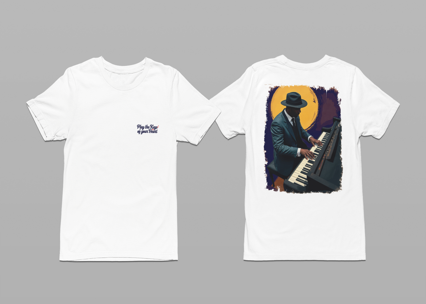 Grand Piano Keys of the Heart T-Shirt – Musician Artistic Graphic
