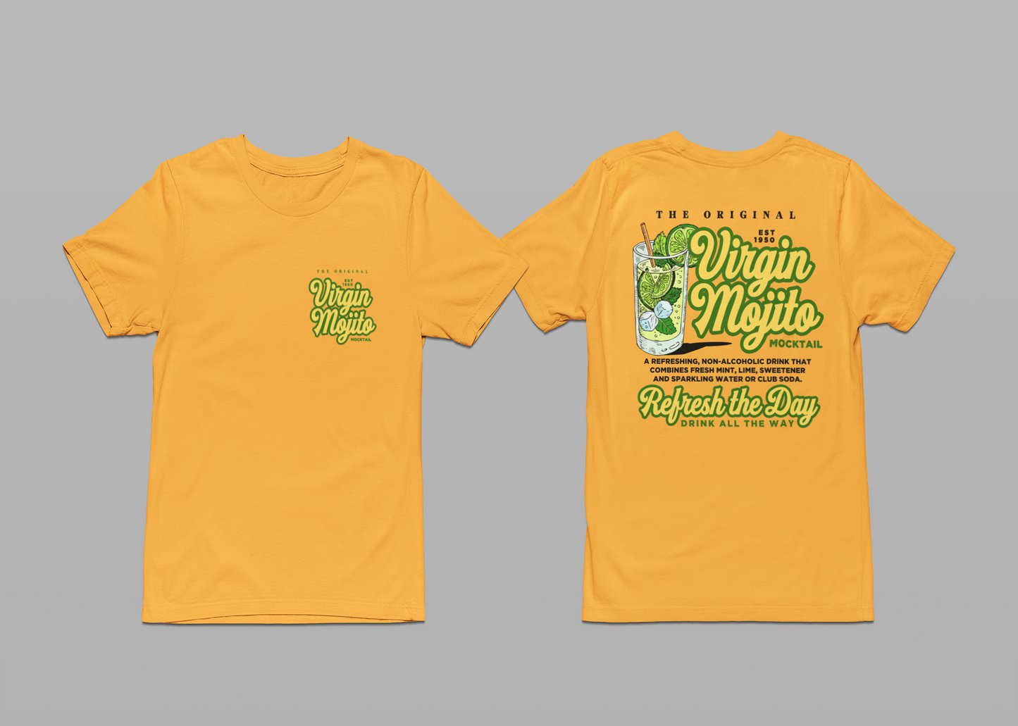 Refreshing Virgin Mojito Mocktail T-Shirt – Lime, Mint & Good Vibes