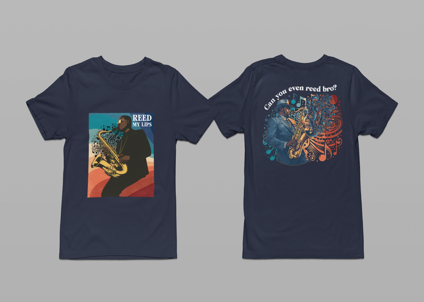 Reed My Lips Saxophone T-Shirt | Funny Jazz Musician Tee