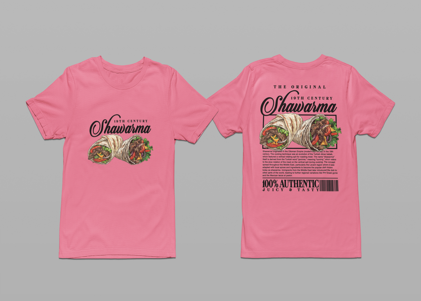 The Classic Shawarma 19th Century Tshirt – Middle Eastern Culinary Icon