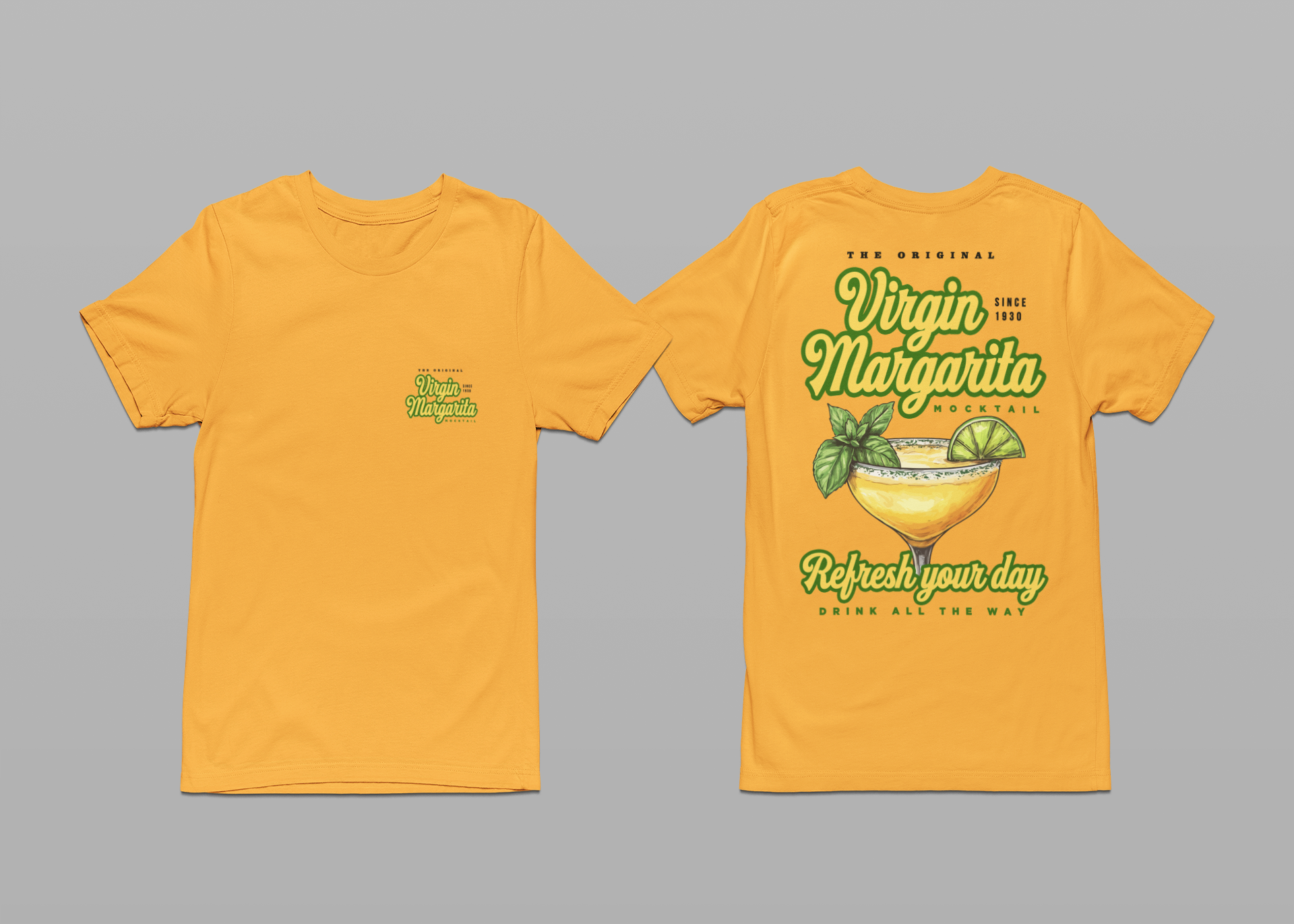 Virgin Margarita Mocktail T-Shirt – Featuring Classic Refreshing Drink Graphic