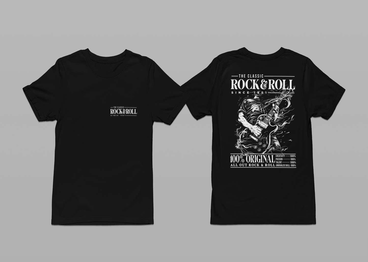 ROCK-N-ROLL Fast Hard – Cat Guitarist Tee
