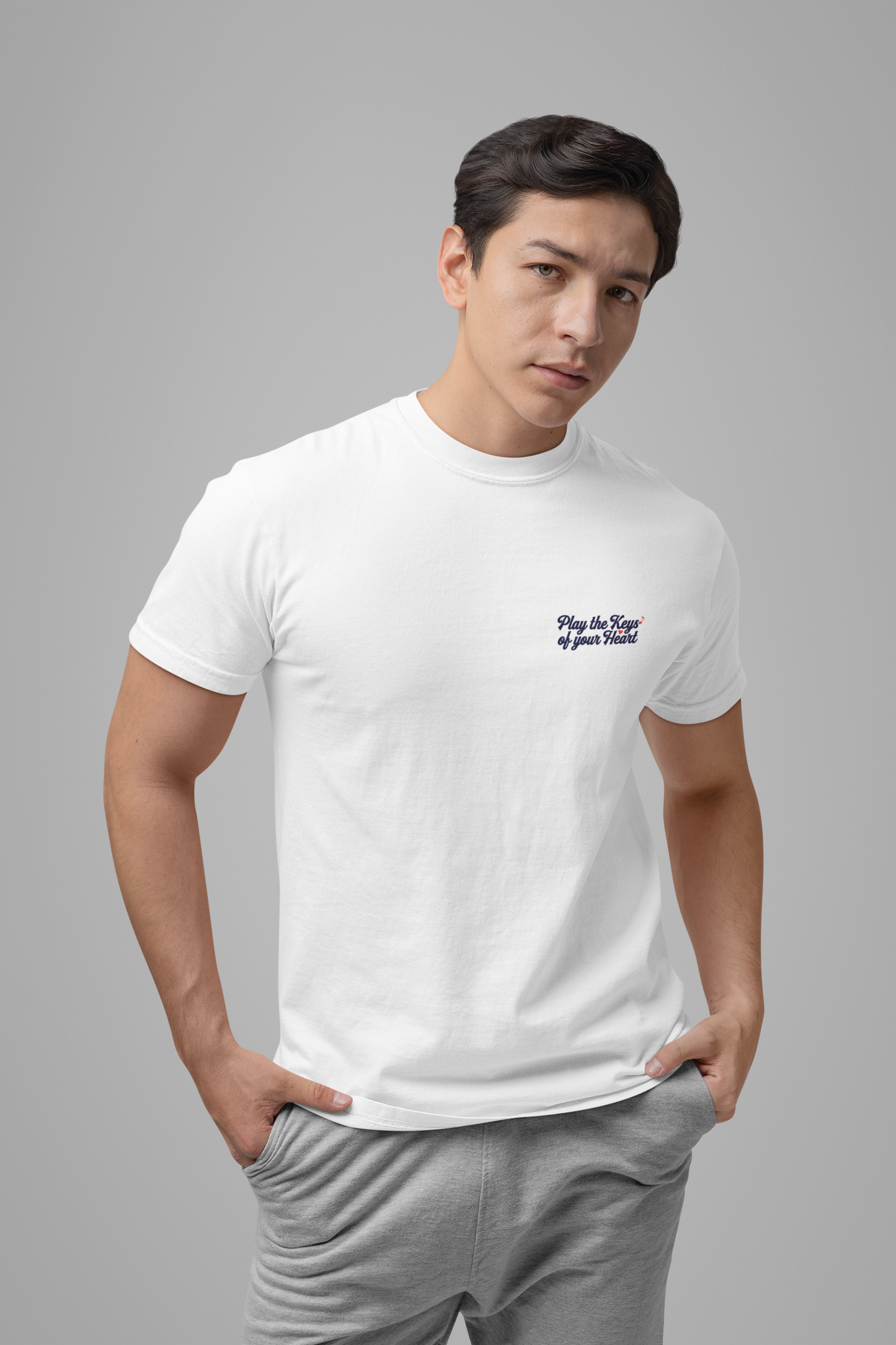 Grand Piano Keys of the Heart T-Shirt – Musician Artistic Graphic