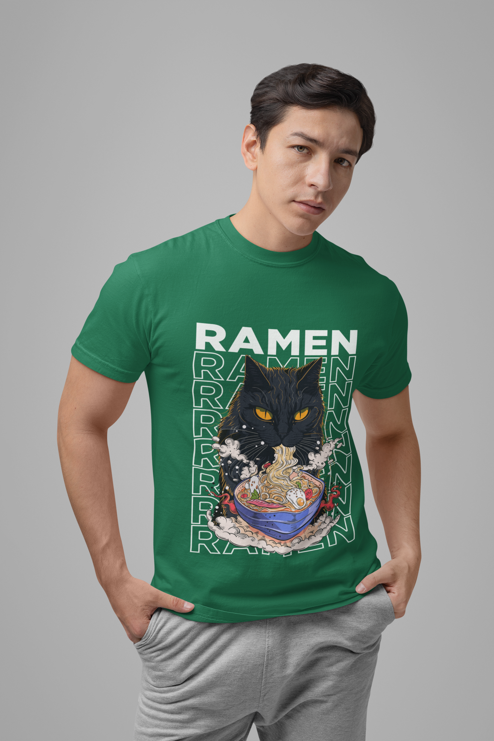Ramen Cat Noodles Japanese Food Lover T-Shirt