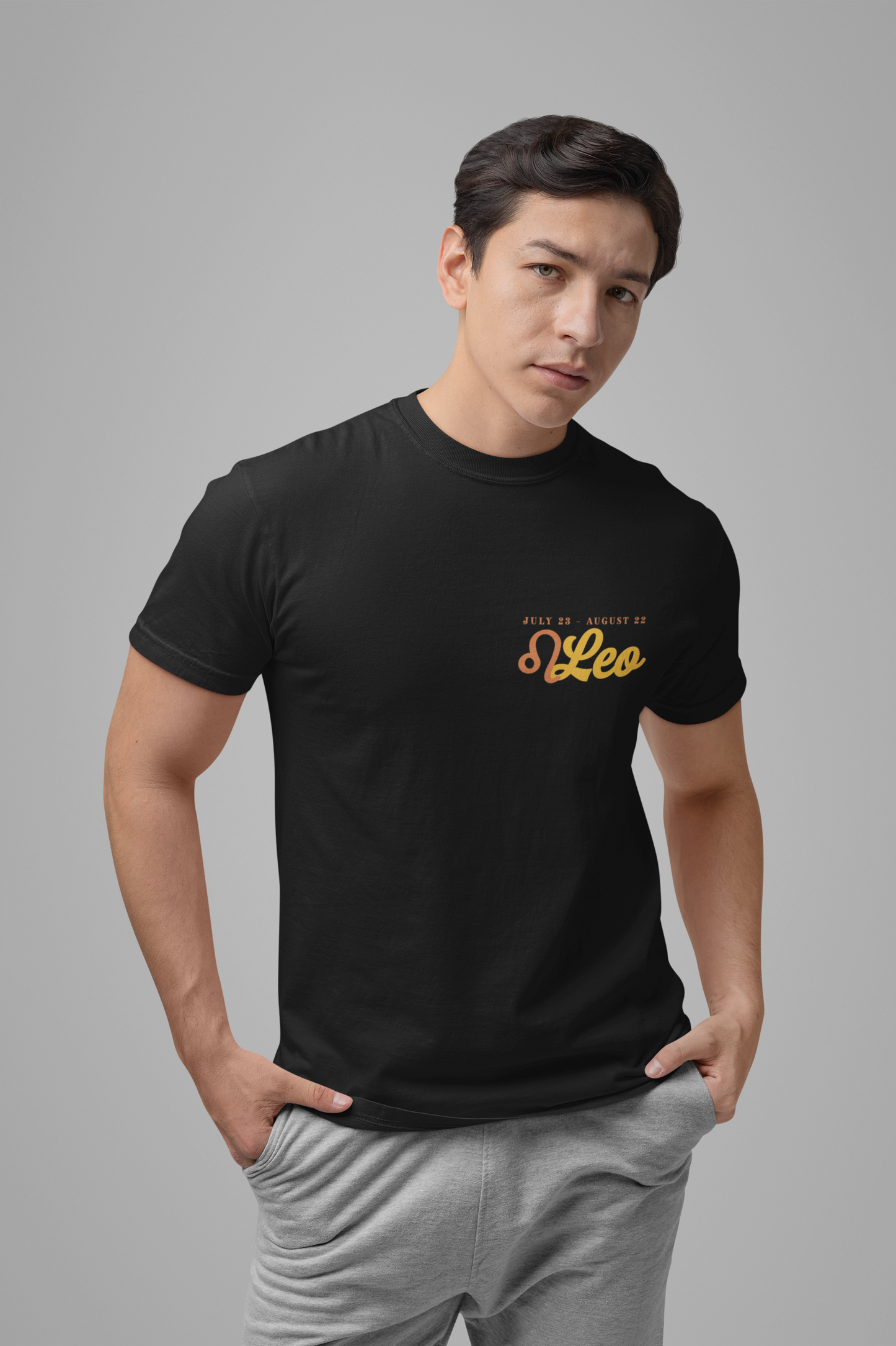 Leo Zodiac T-Shirt – Heart of the Lion, Spirit of the Sun Astrological wheel