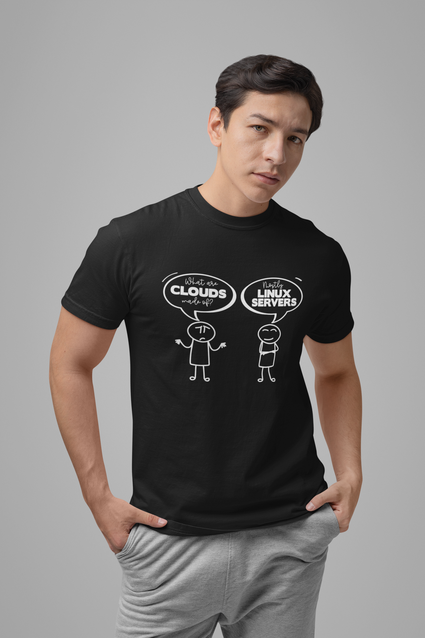 Mostly Linux Servers Funny Cloud T-Shirt