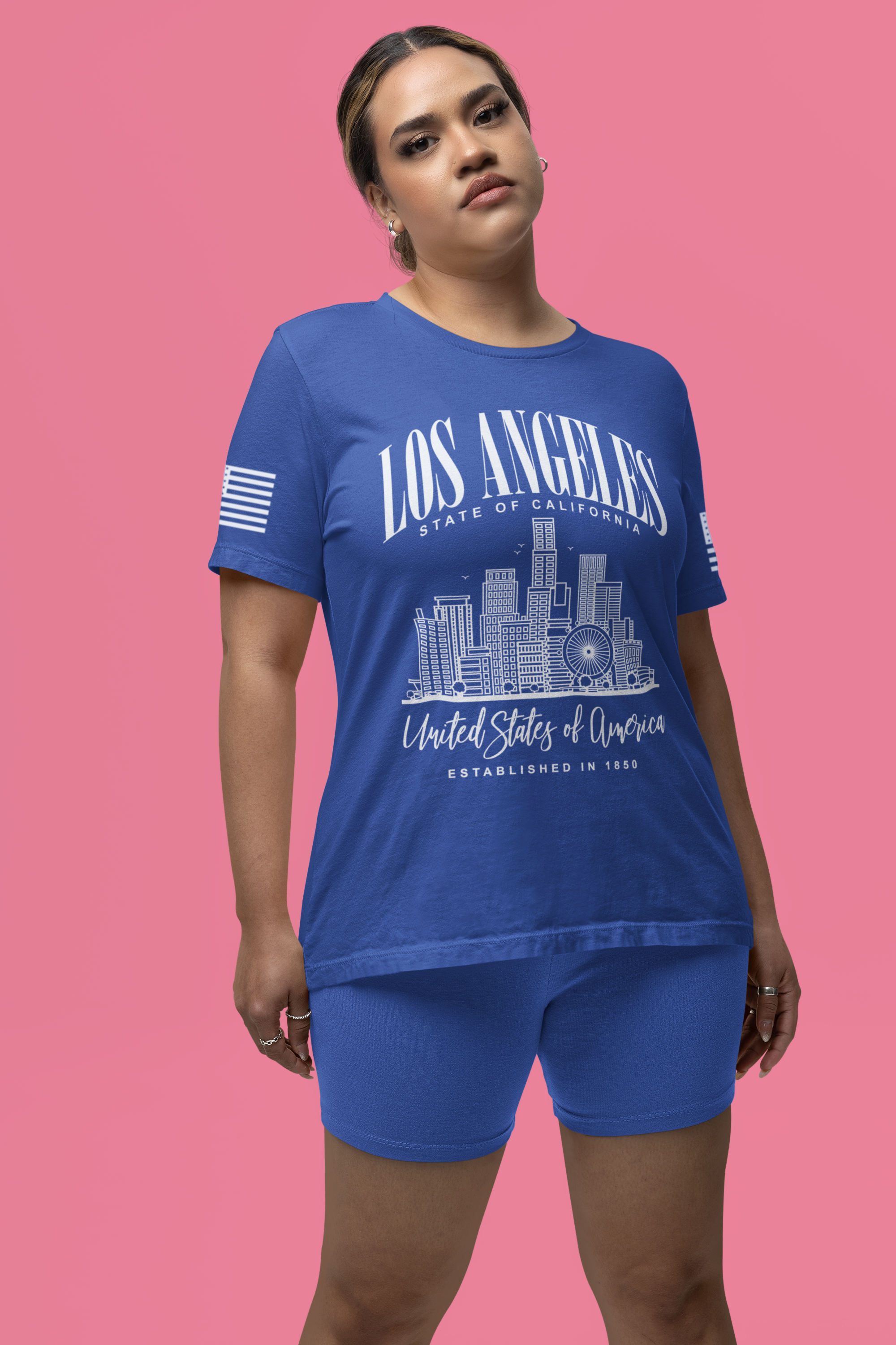 Los Angeles State of California T-Shirt – Skyline United States of America EST 1850 Tee