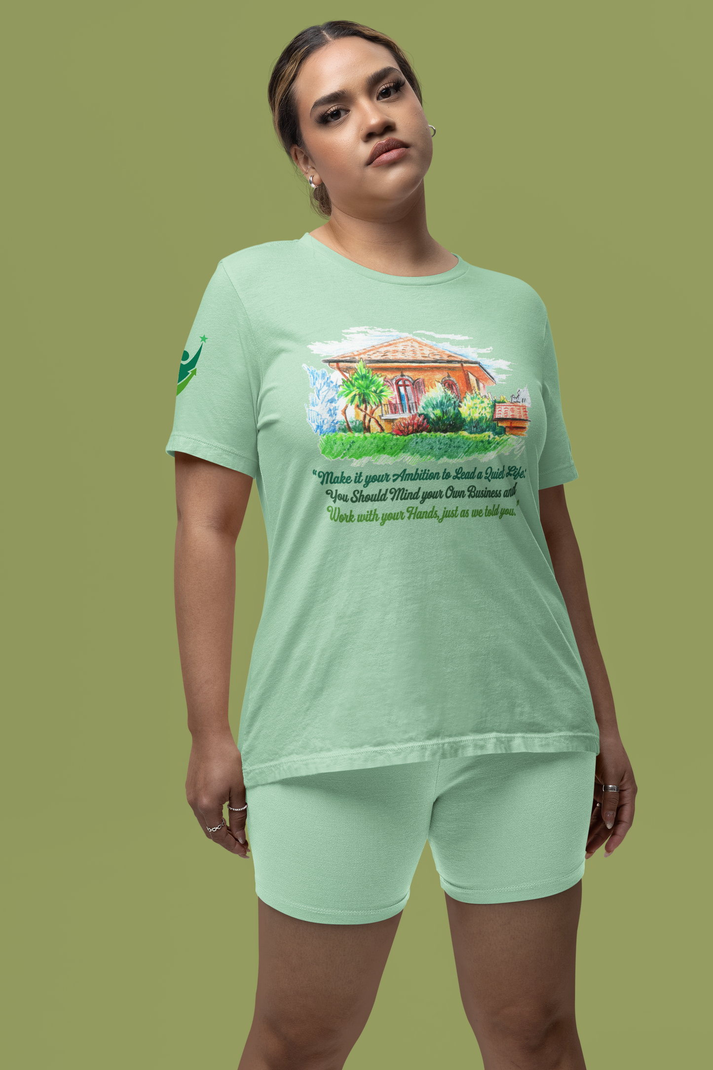 Make It Your Ambition to Lead a Quiet Life T-Shirt – Mind Your Business Work with Hands Quote Graphic Tee