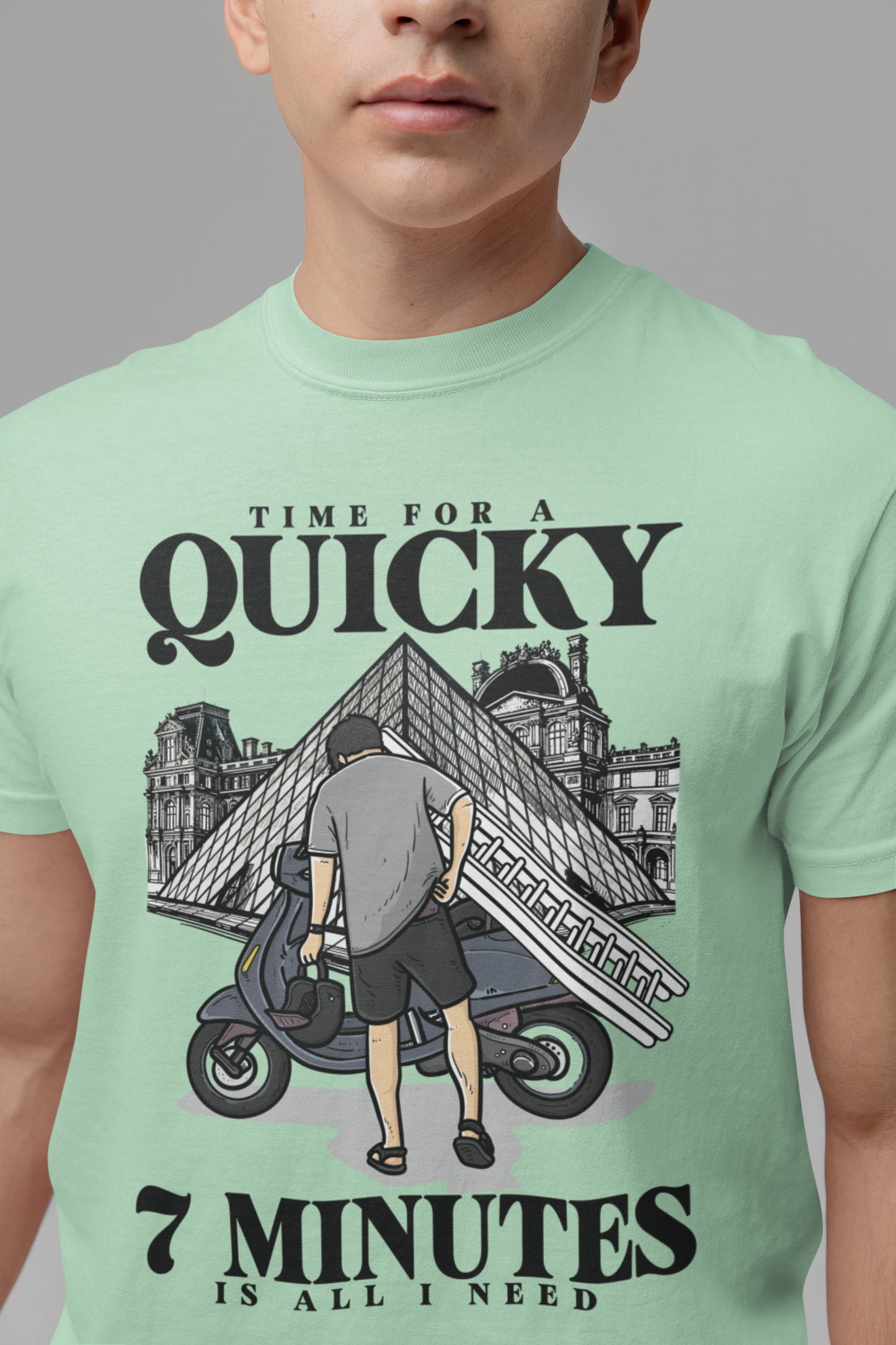 Time for a Quicky – 7 Minutes Louvre Heist T-Shirt
