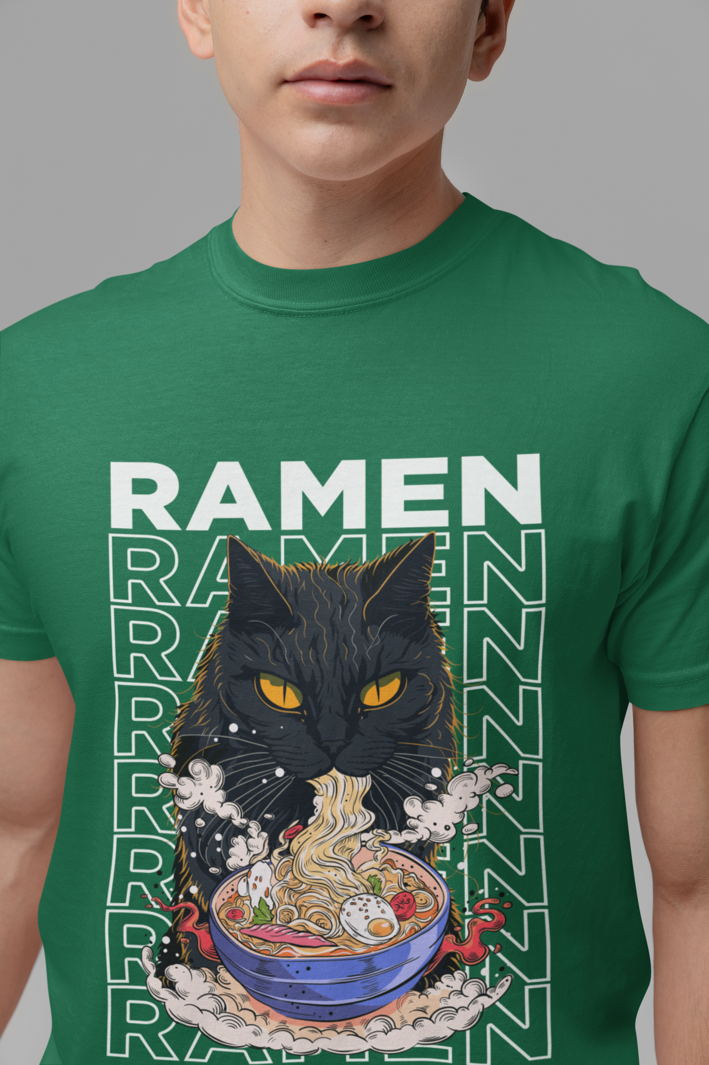 Ramen Cat Noodles Japanese Food Lover T-Shirt