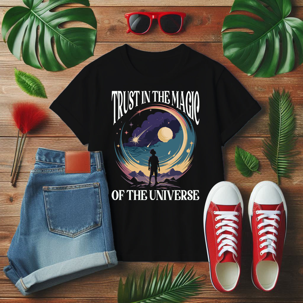 Trust in the Magic of the Universe Shirt, Manifestation Tee, Cosmic Energy T Shirt, Spiritual Growth Gift, Mystic Vibes Tee