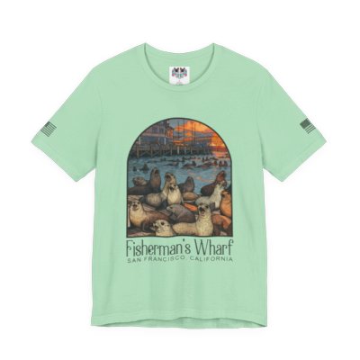 Fisherman's Wharf San Francisco California T-Shirt – Sea Lions Arched Graphic Tee