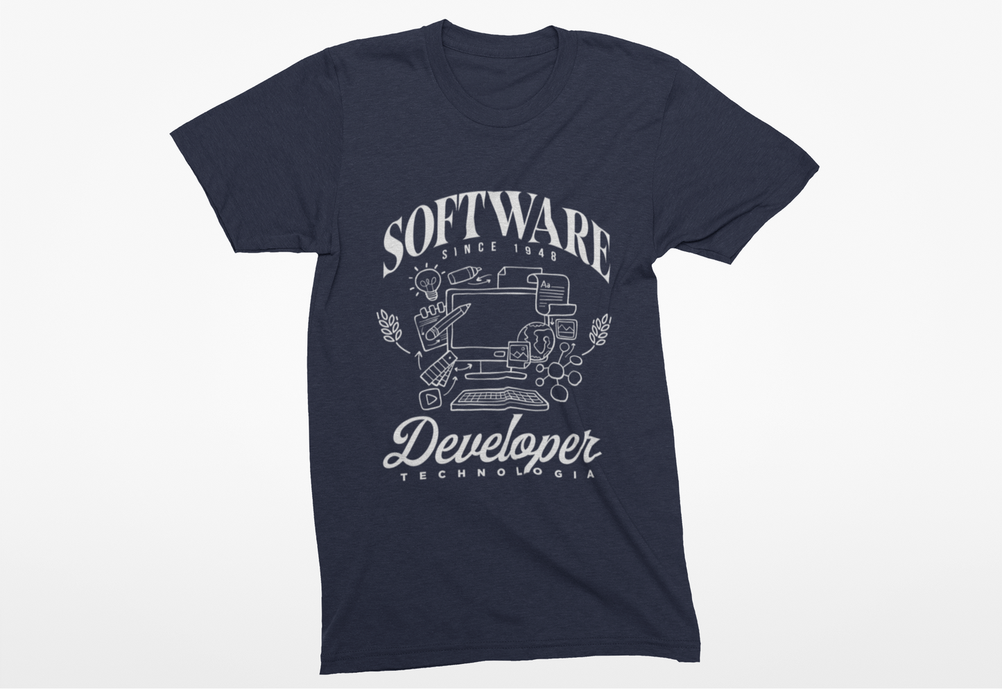 Software Developer Technologia Tshirt – Office Essentials Outline Design