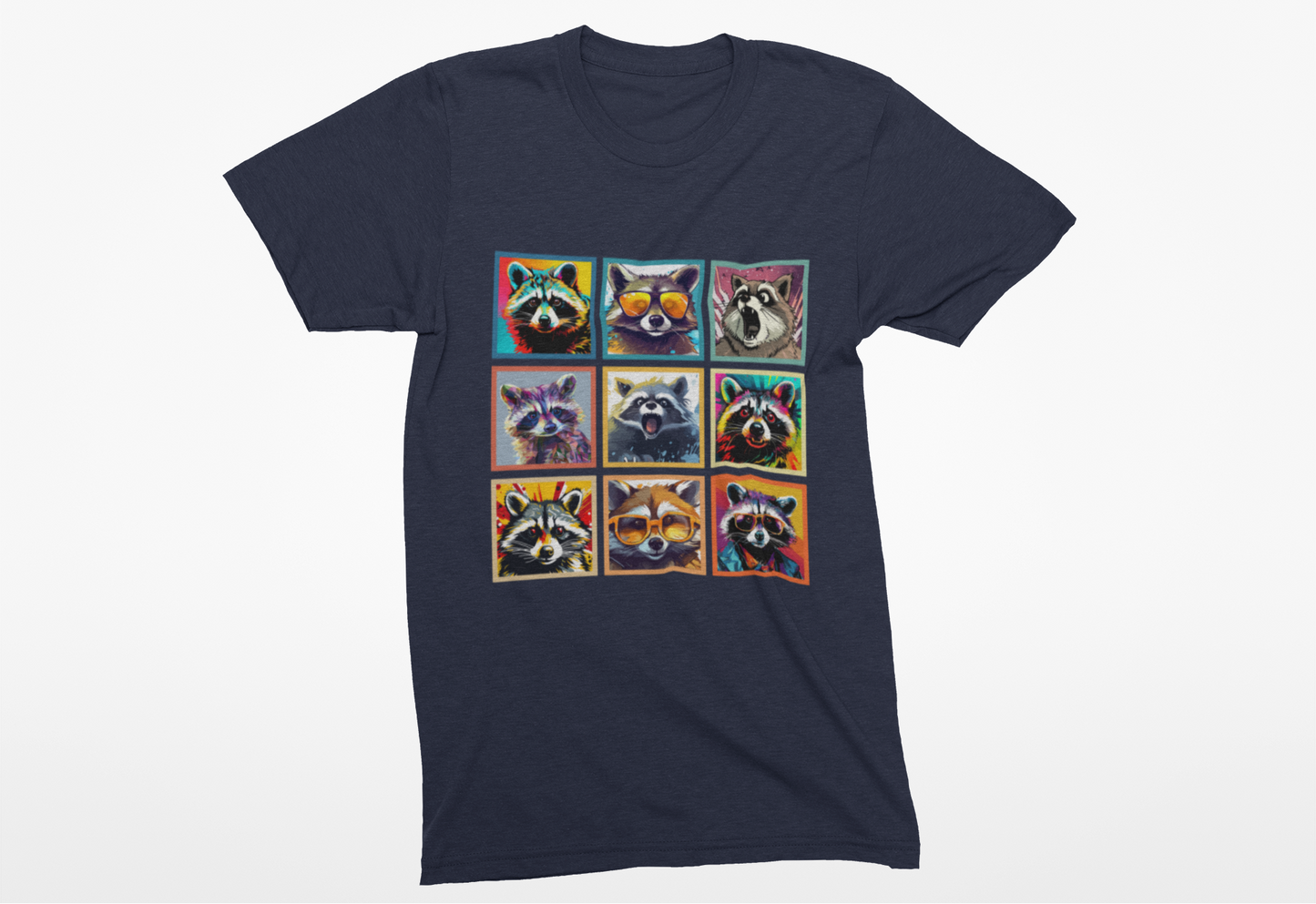 Cool Raccoons Pop Art Tshirt – Nine Funky Bandits