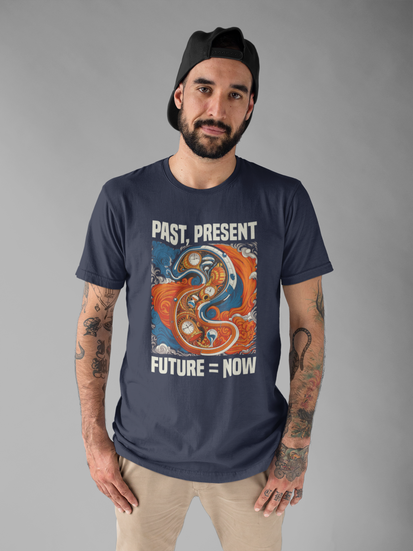 Past Present Future Equals Now Tee, Mindful Living Shirt, Time Awareness Graphic Tee, Wellness Thought Top, Zen Life Gift