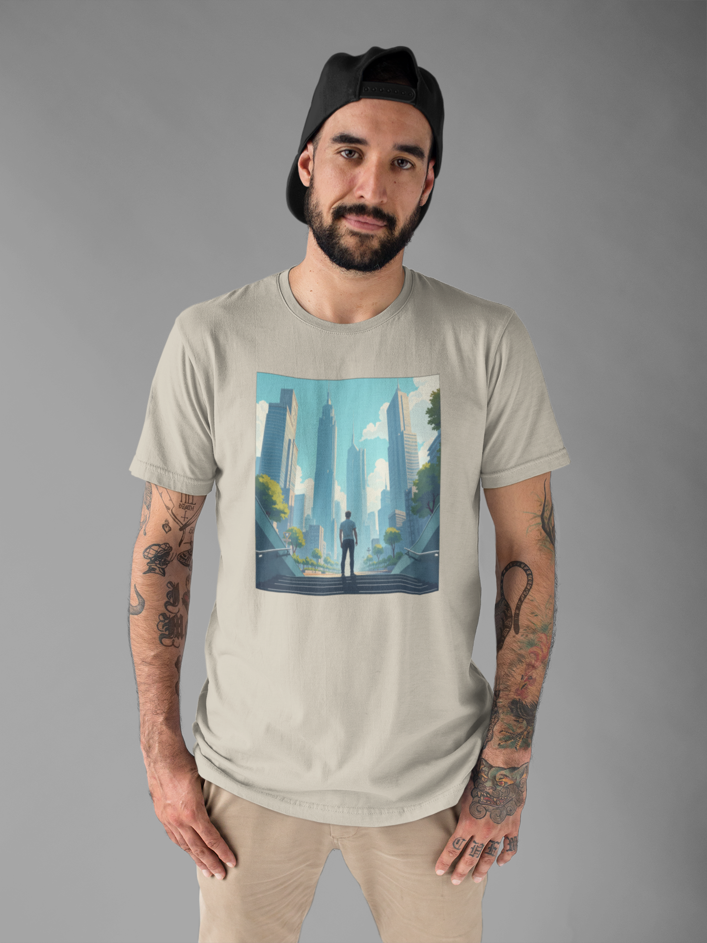 Subways and Skylines Urban Dream Graphic Tee for Big City Thinkers Who See Beauty in Buildings Movement and the Buzz of the Metro