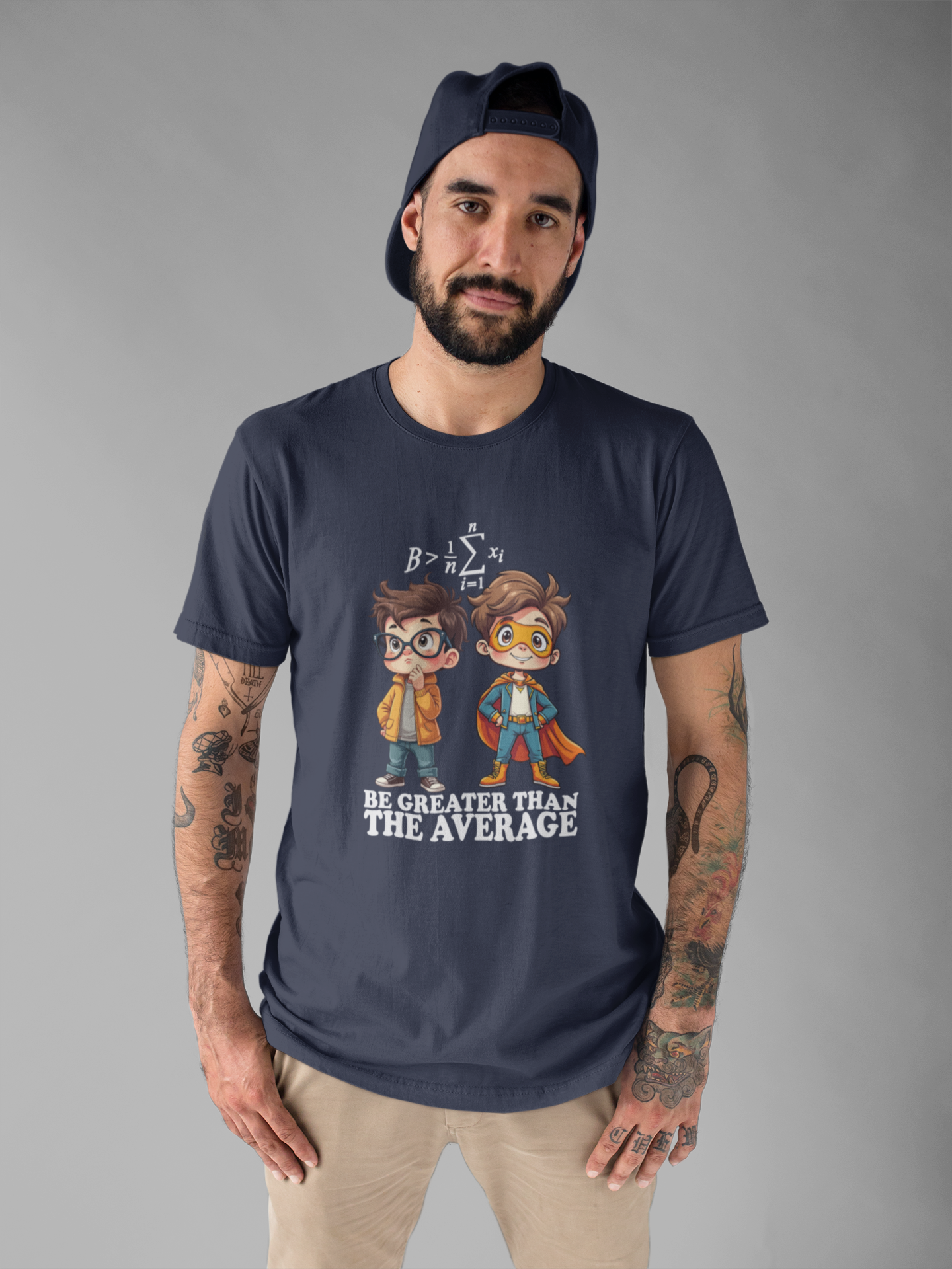 Be Greater Than the Average Tshirt – Super Boy Math Motivation