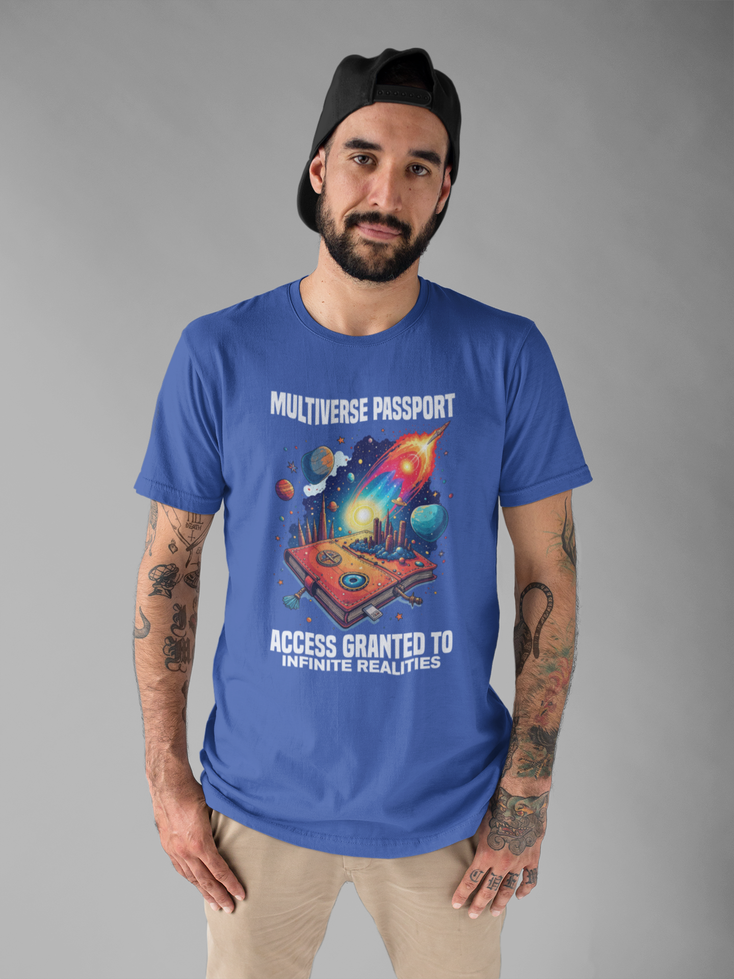 Multiverse Passport Tee, Sci-Fi Travel Shirt, Alternate Reality Graphic Tee, Universe Hopper Top, Quantum Nerd Gift