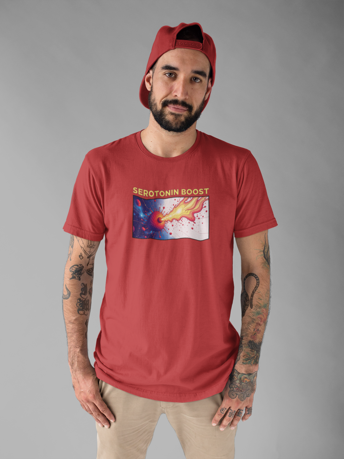 Serotonin Boost Shirt Mental Health Awareness Tee Featuring a Happy Brain and Positive Vibe for Science Lovers and Joy Seekers