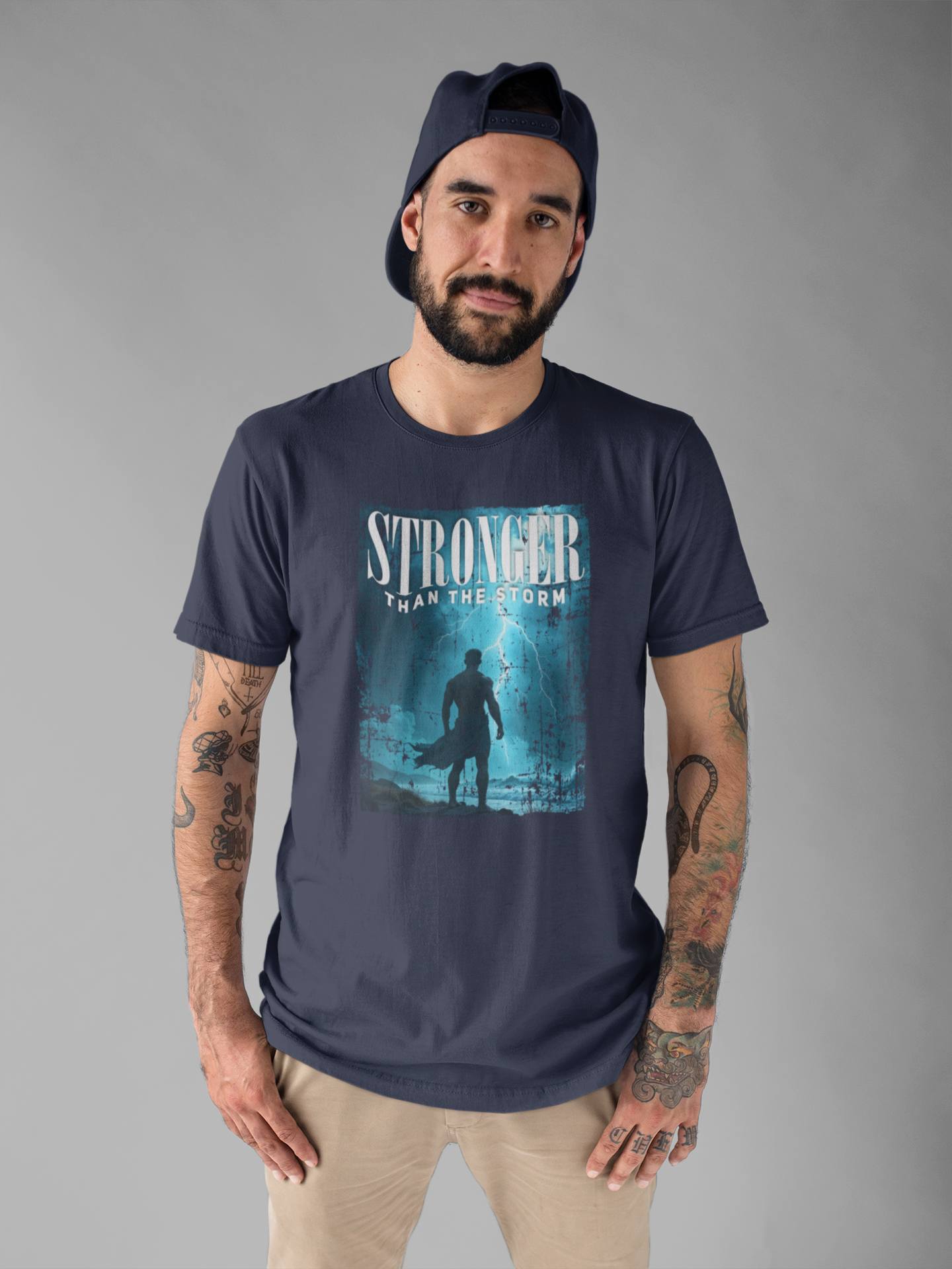 Stronger than the Storm Tee, Mental Strength Shirt, Resilience Affirmation Tee, Encouragement Graphic Top, Tough Times Gift