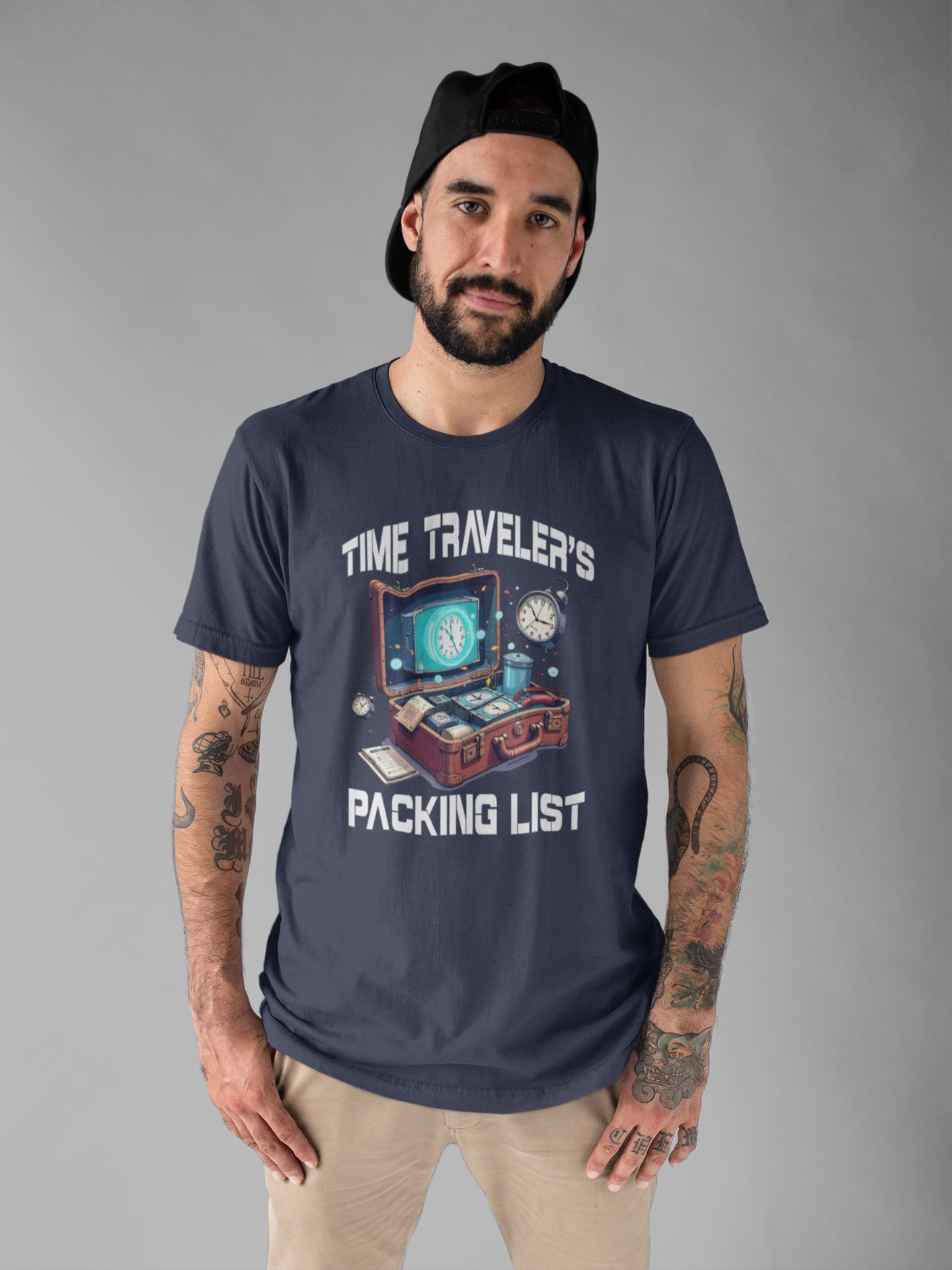Time Traveler’s Packing List Tee, Sci-Fi Gear Shirt, Future Prep Graphic Tee, Multiverse Essentials Top, Nerd Gift
