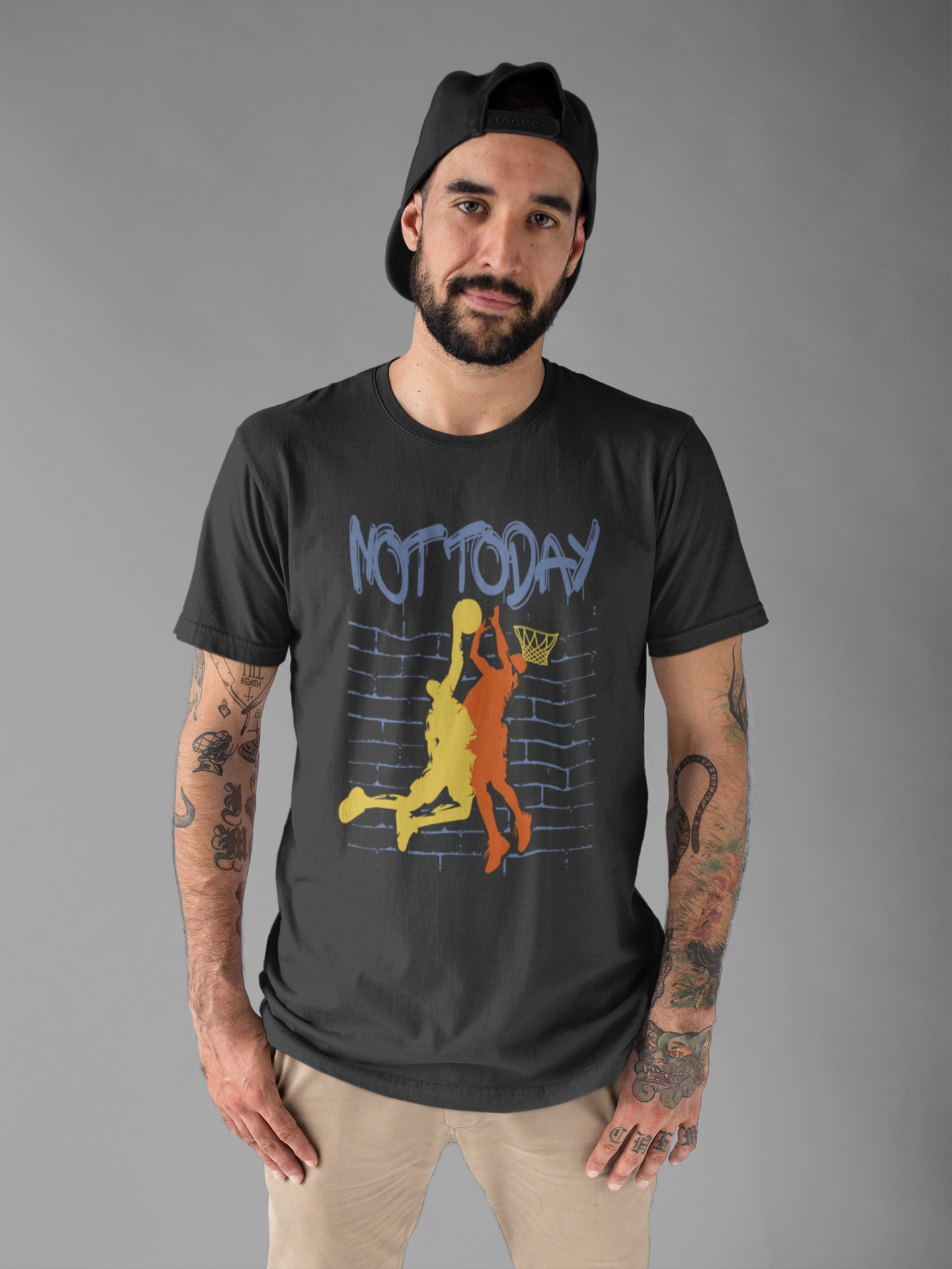 Block and Defense Wall Basketball Rejection Game Moment T-Shirt