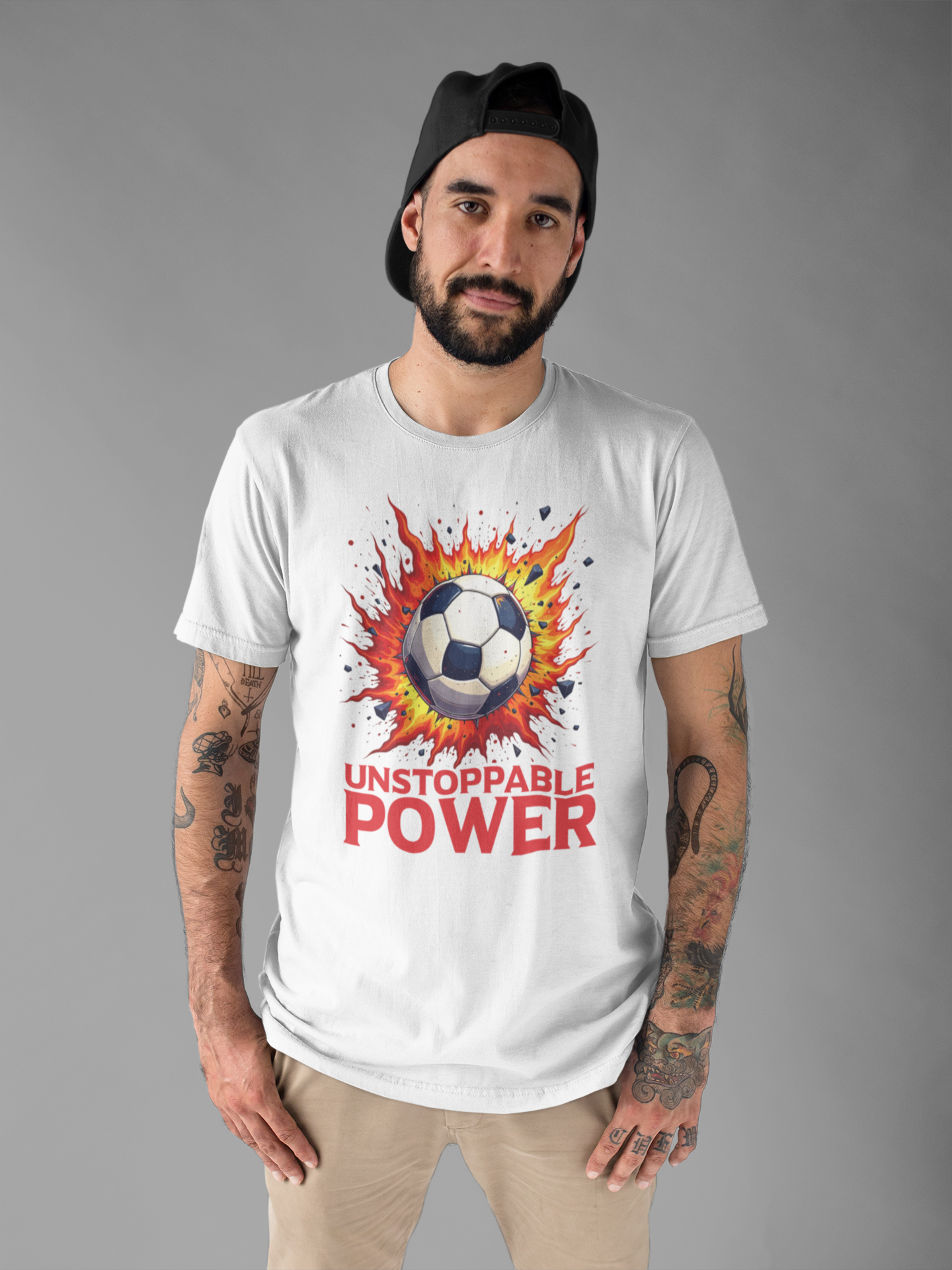 Goal Explosion Soccer Power Shot Flame Ball Scoring Moment T-Shirt