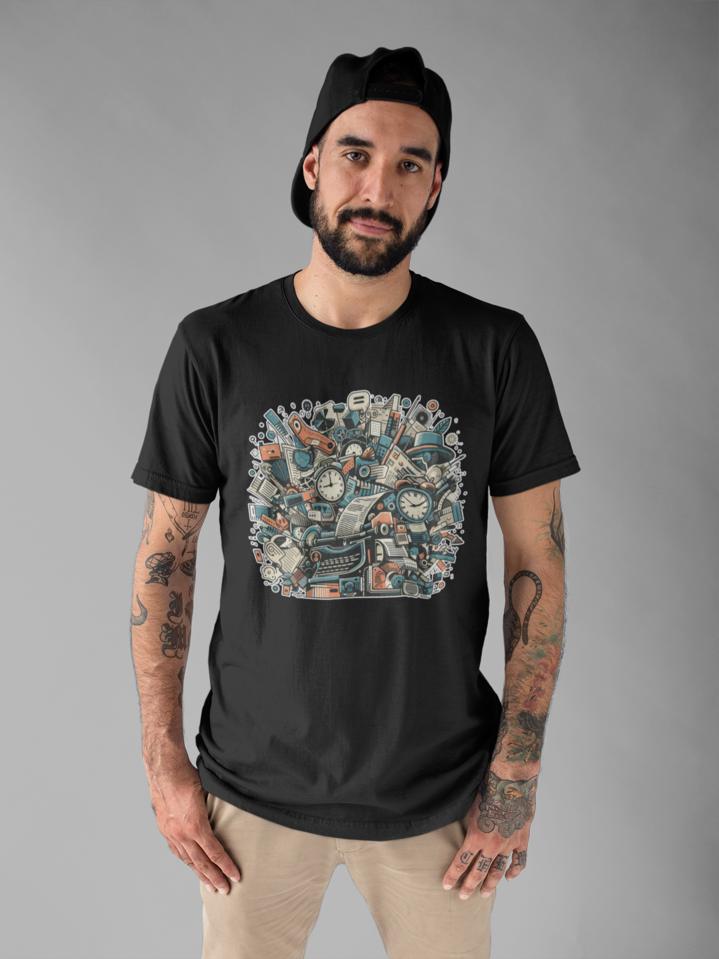 Urban Overload: Crowded Objects T-Shirt