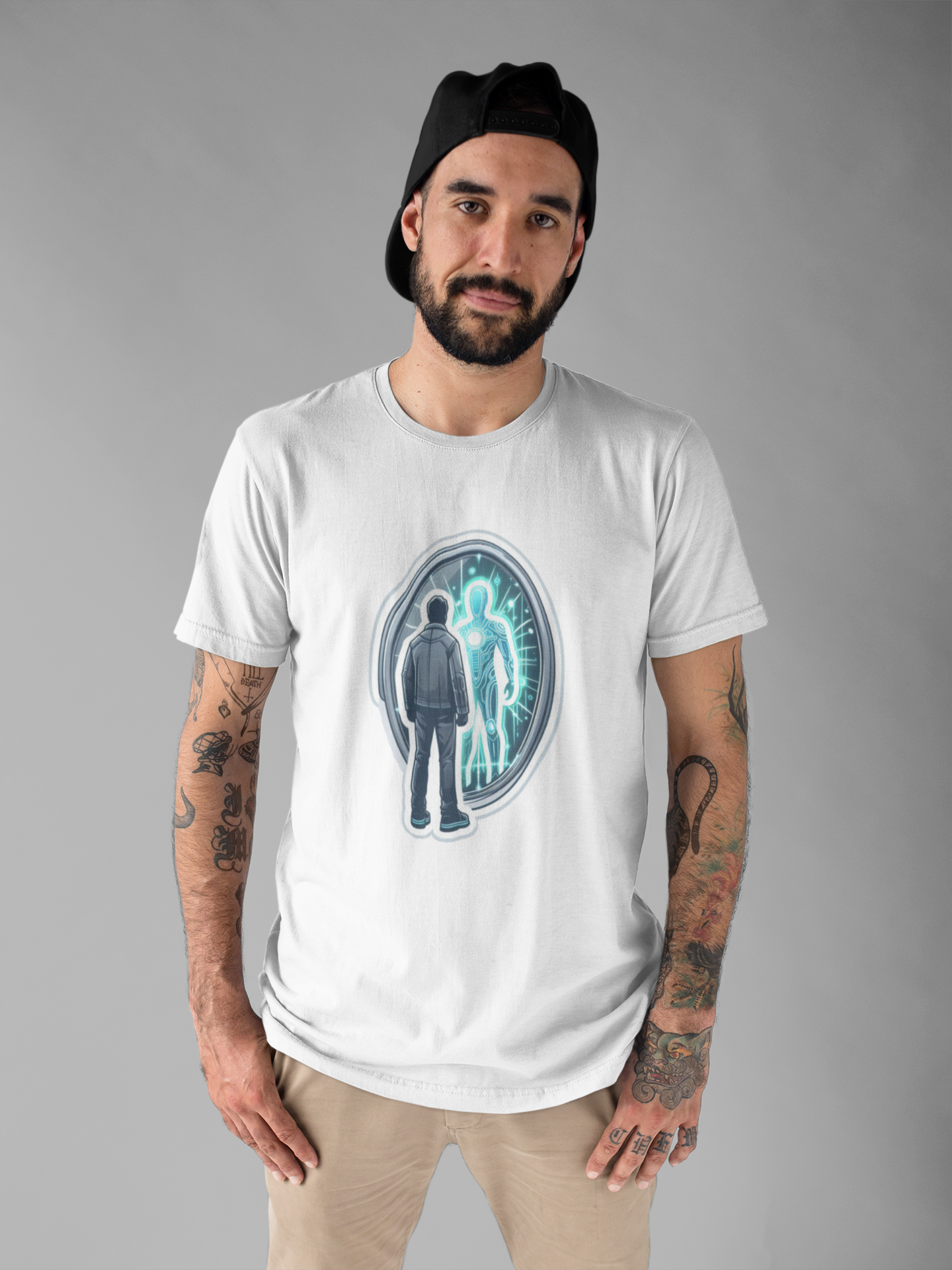 The Other Me is Winning Tshirt – Digital Mirror Reflection Graphic