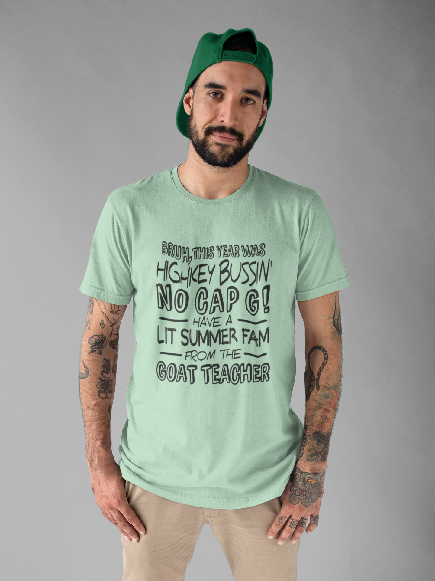 Bruh This Year Was Highkey Bussin No Cap G Tshirt Summer Fam from The GOAT Teacher