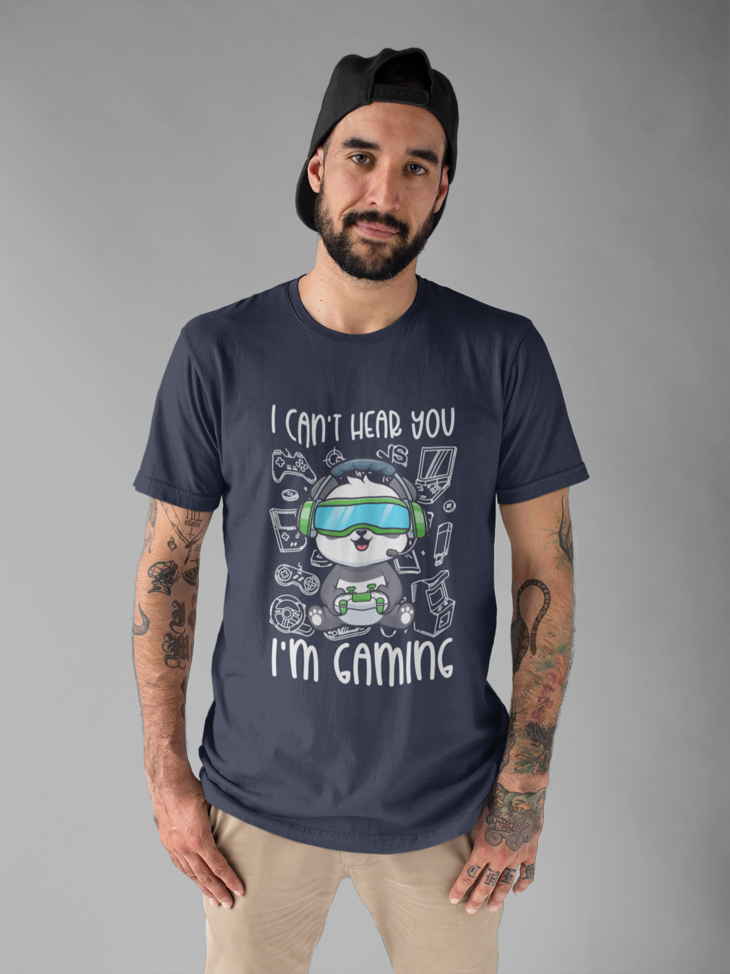 I Can’t Hear You I’m Gaming T-Shirt – Cute Puppy Gamer Headset Graphic Tee