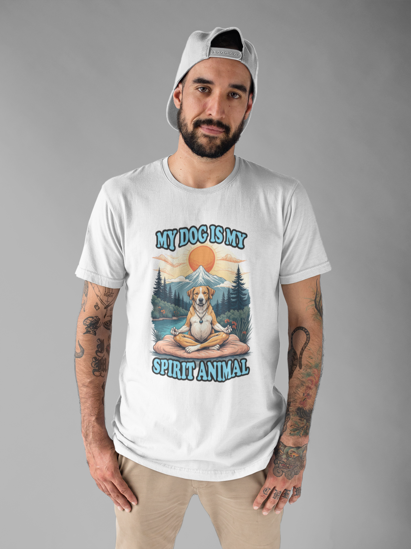 My Dog Is My Spirit Animal T-Shirt – Meditating Dog Nature Graphic Tee