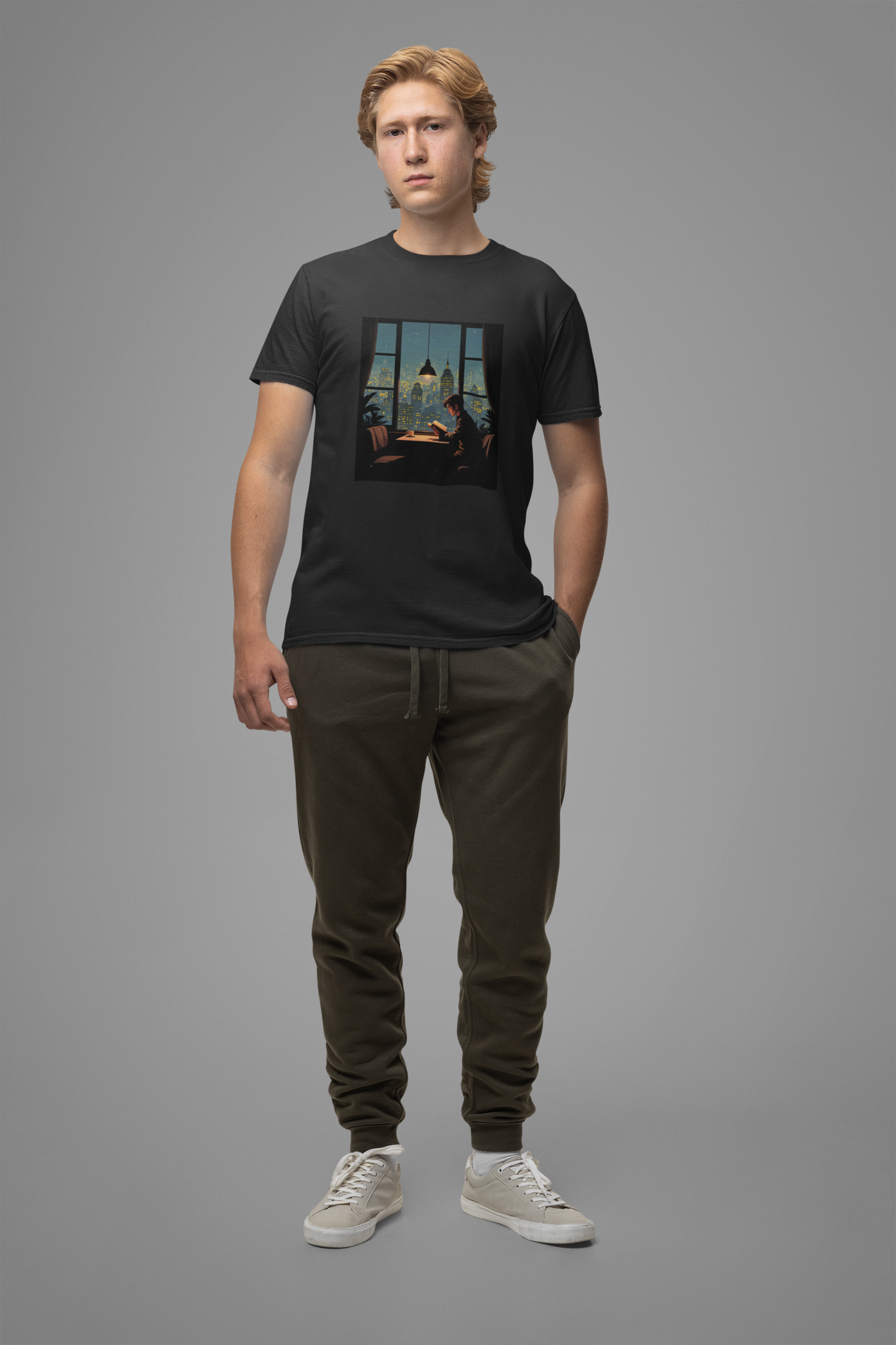 Urban Nights Cozy Lights Window View City Dreamer Aesthetic T-Shirt