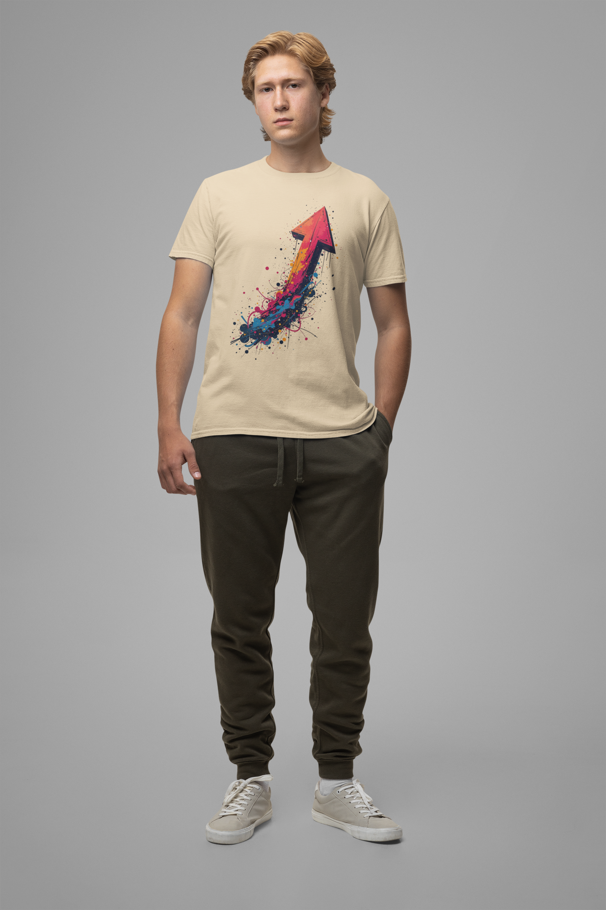 Upward Momentum T-Shirt – Vibrant Arrow Graphic Tee