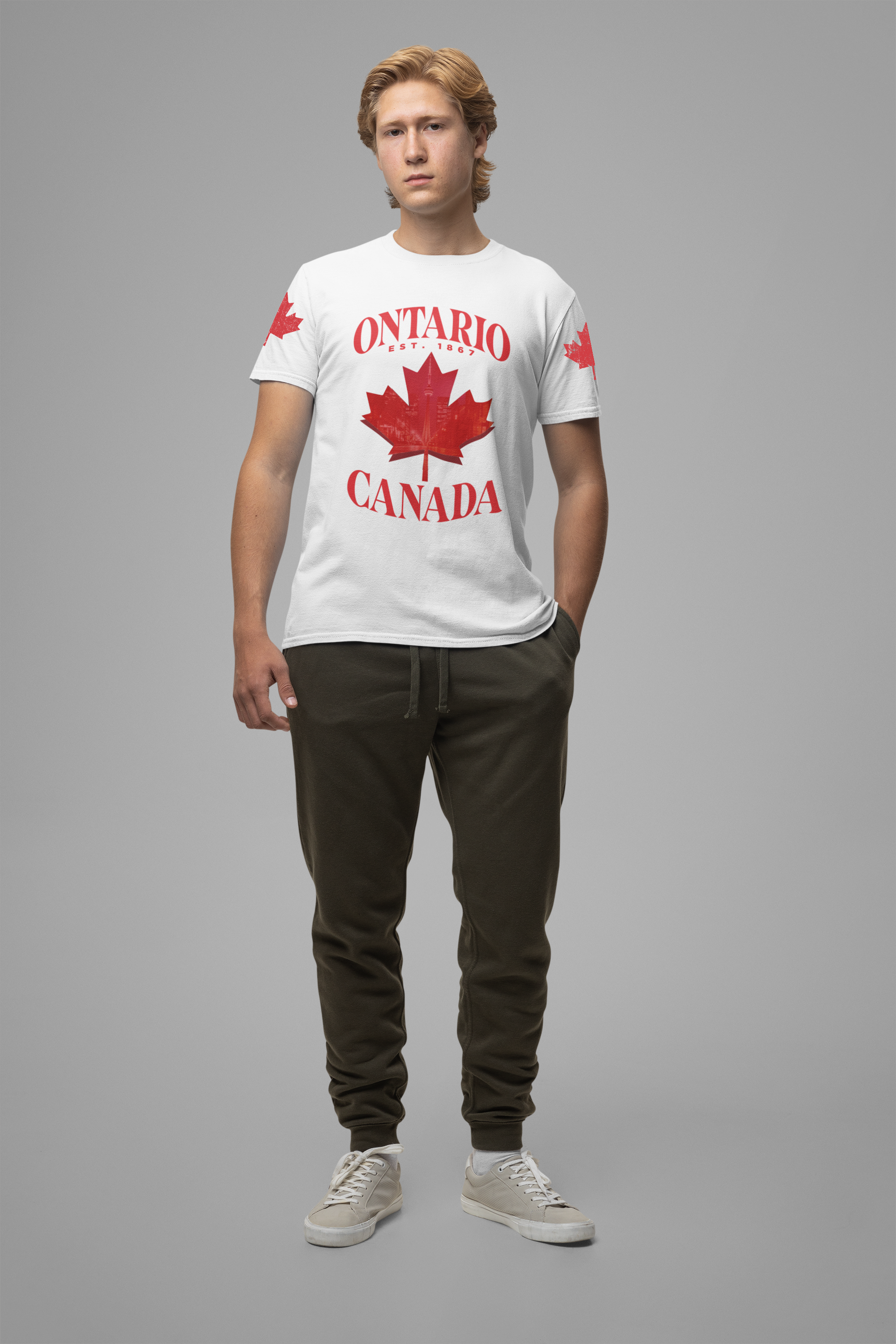 Ontario Skyline Maple Leaf T-Shirt