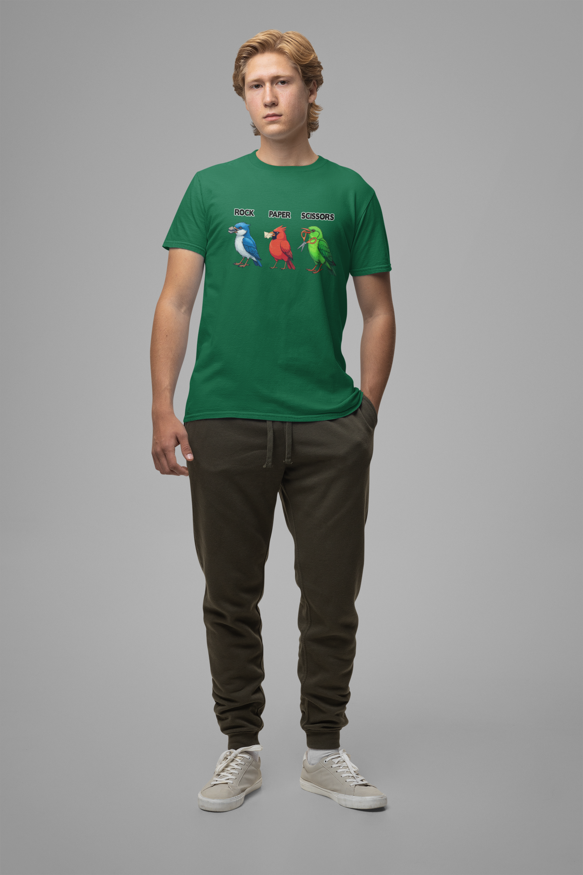 Rock Paper Scissors Bird Paw Tshirt Funny Avian Game Design