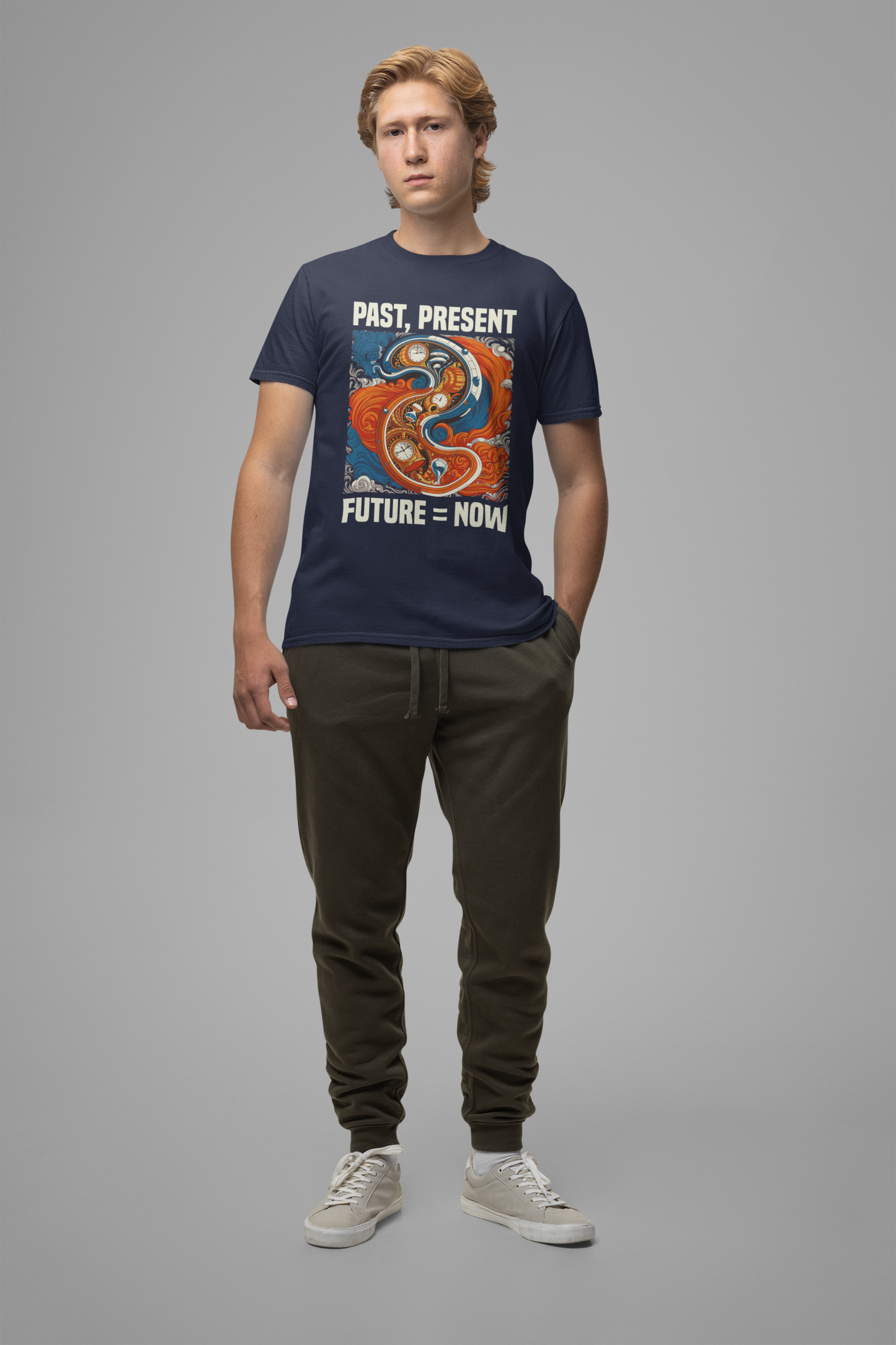Past Present Future Equals Now Tee, Mindful Living Shirt, Time Awareness Graphic Tee, Wellness Thought Top, Zen Life Gift