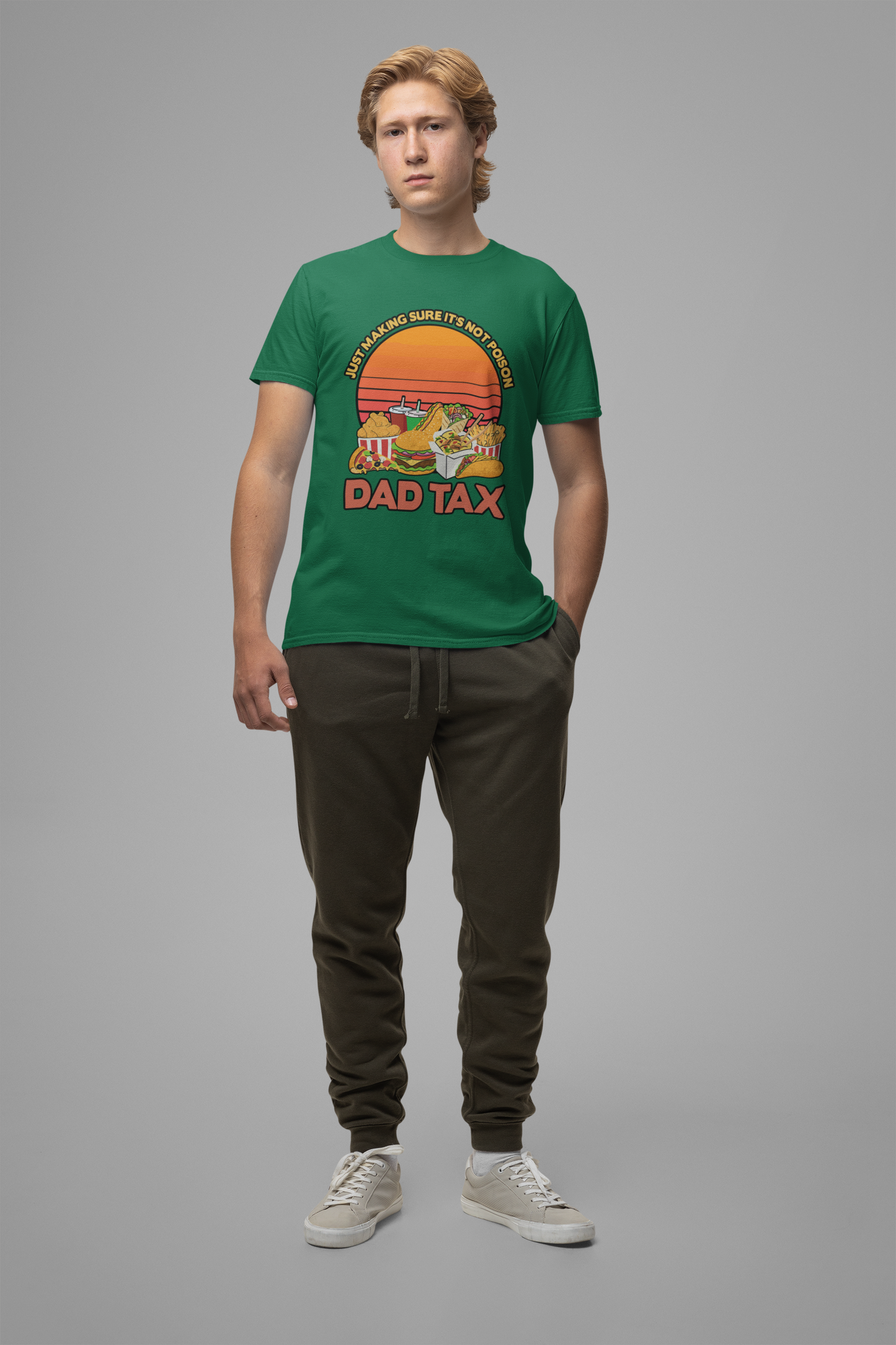 Dad Tax Tshirt – "Just Making Sure It’s Not Poison" with Snack Pile Graphic
