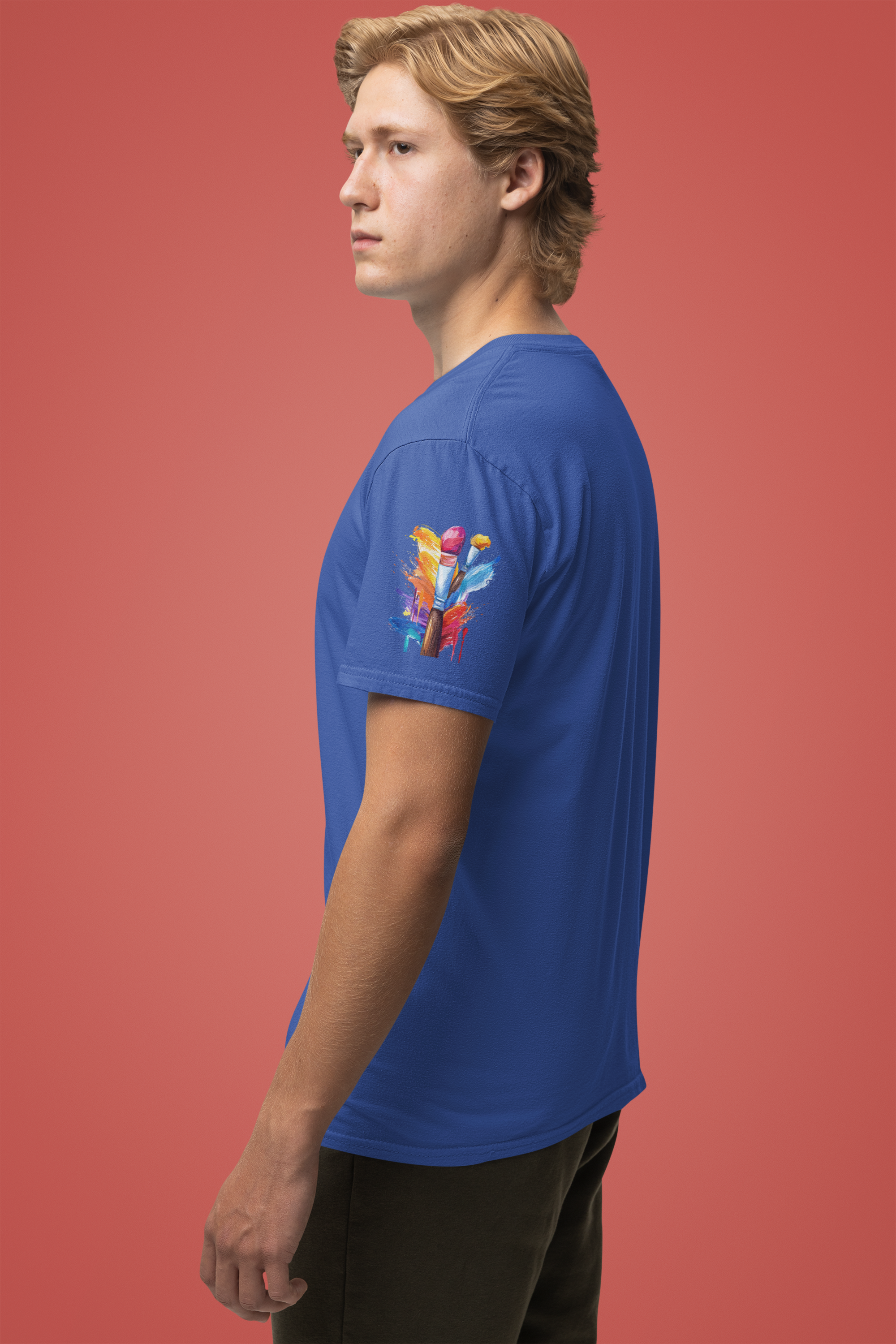 Abstract Expressionism Art T-Shirt – Colorful Geometric Painting Graphic Tee