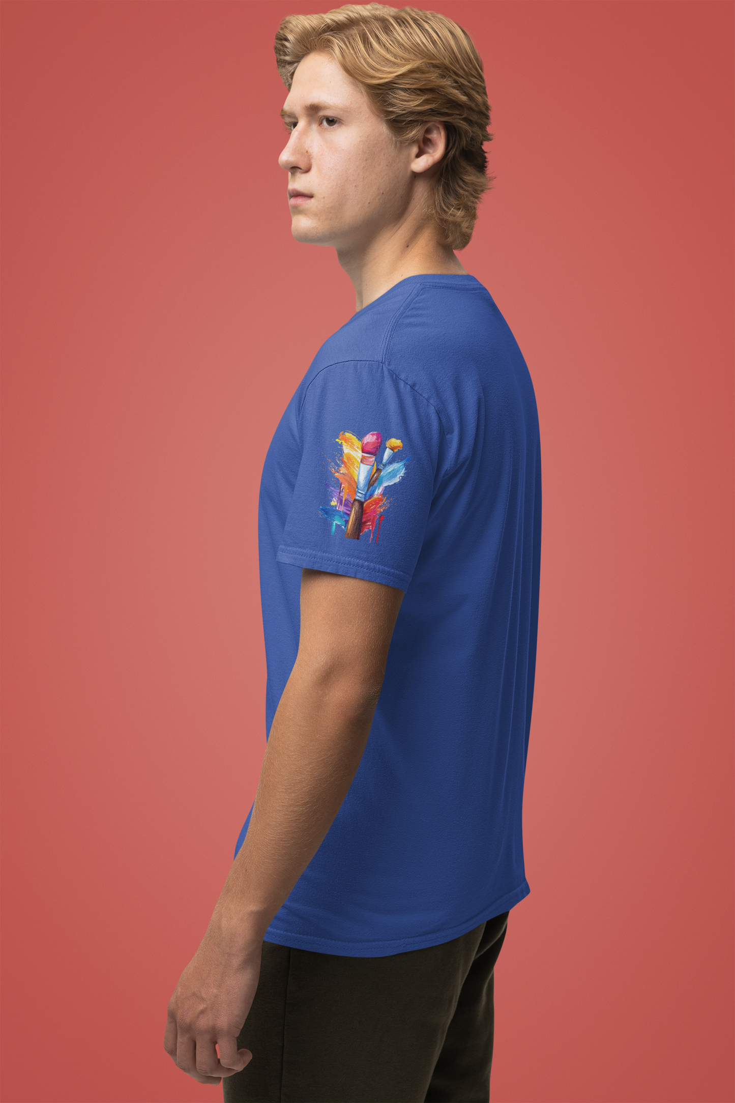 Abstract Expressionism Art T-Shirt – Colorful Geometric Painting Graphic Tee