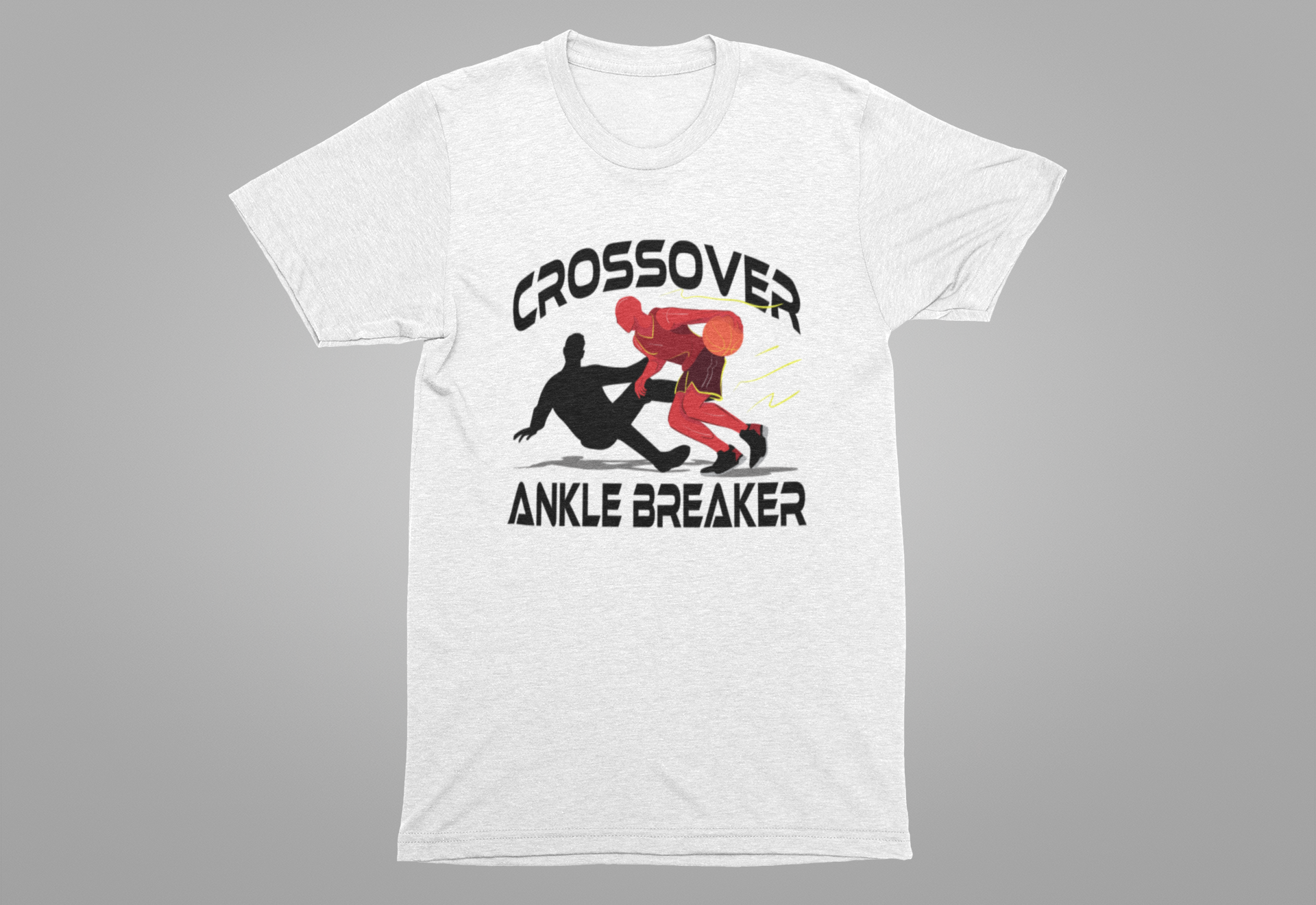 Crossover Ankle Breaker Shirt, Basketball Motion Graphic Tee, Fast Break Dribble T Shirt, Sports Highlight Apparel, Court Domination Top